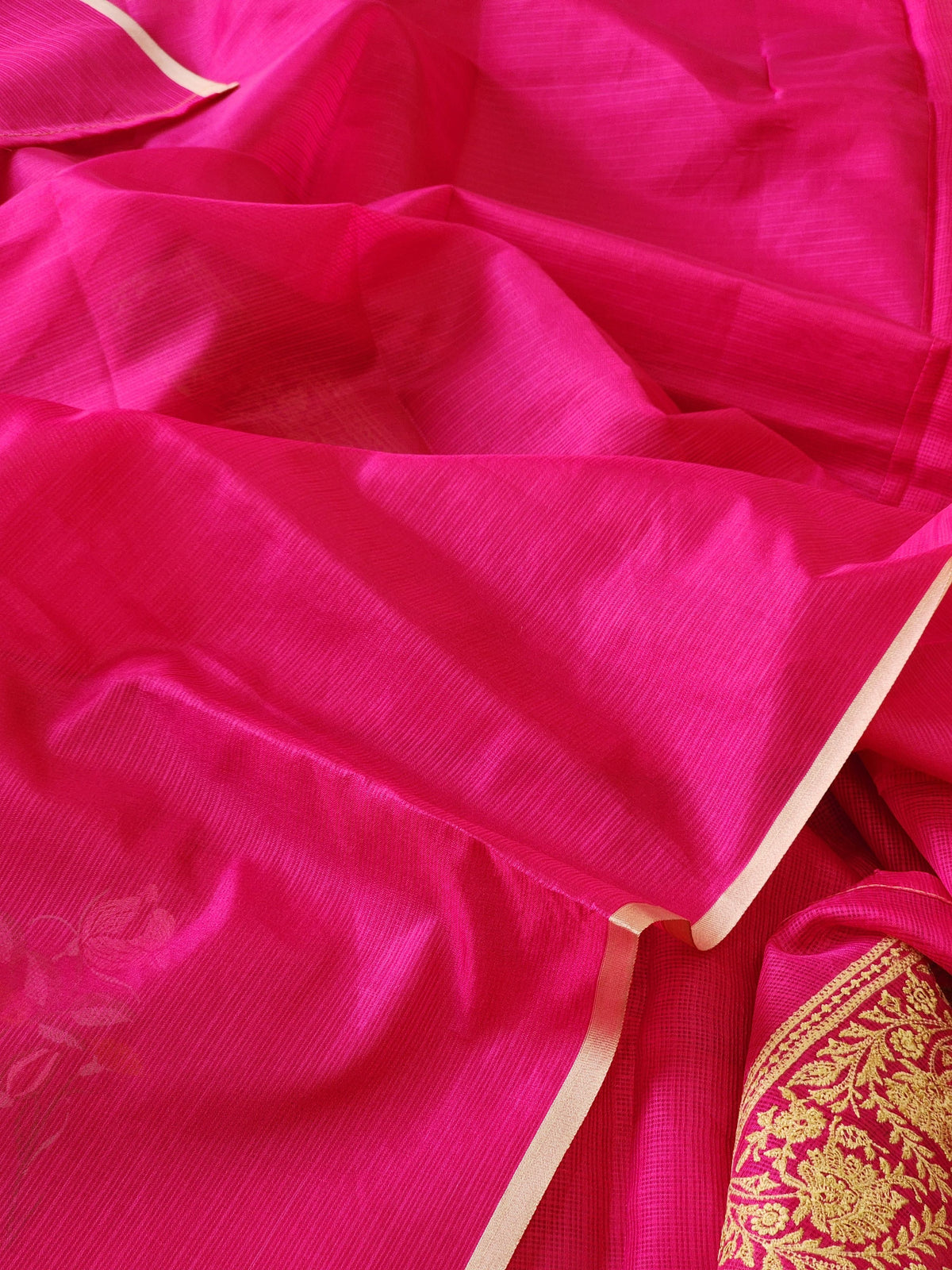 Pink Kota Silk Saree