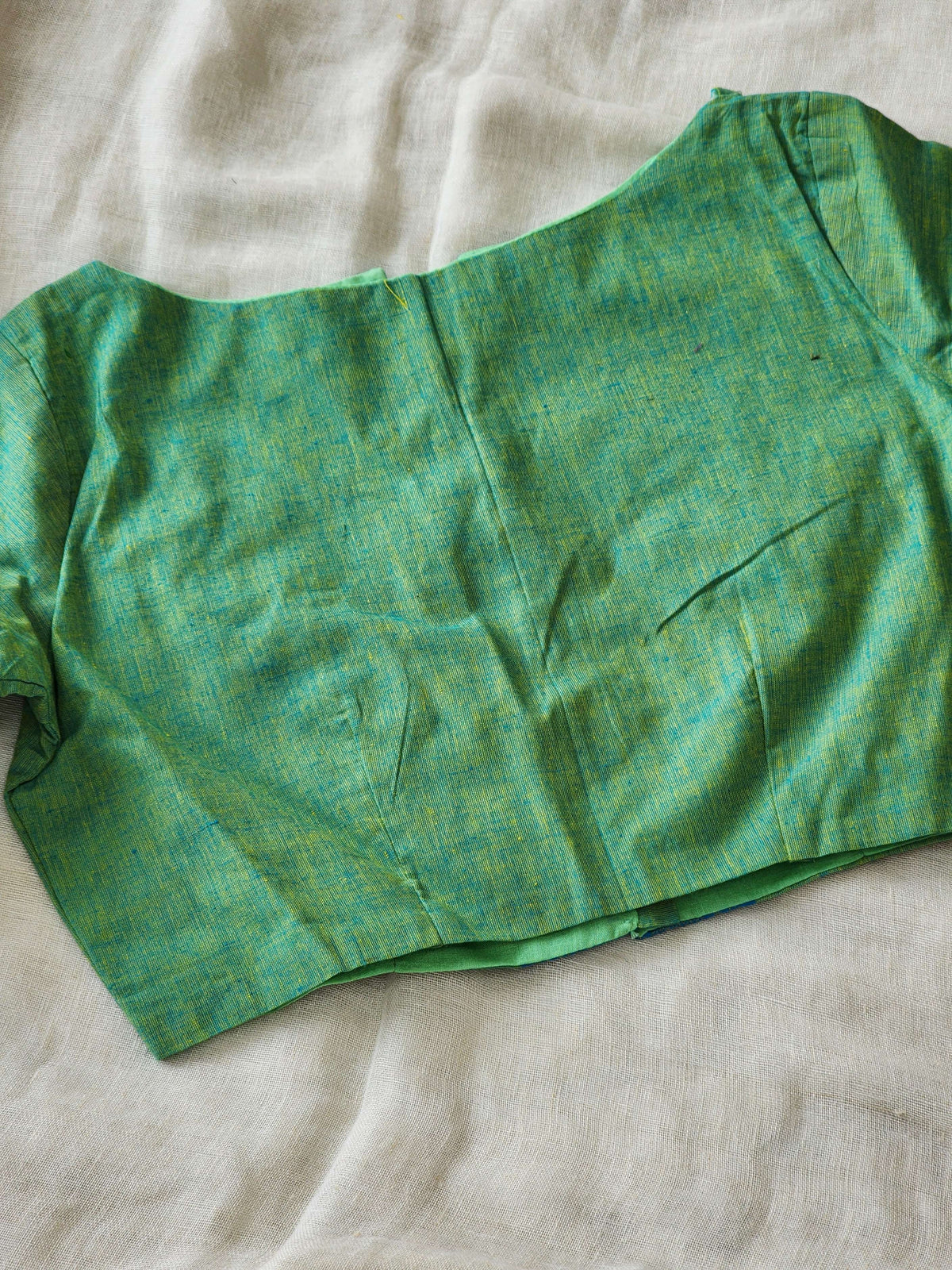 Dual Tone Manglagiri Cotton Blouse