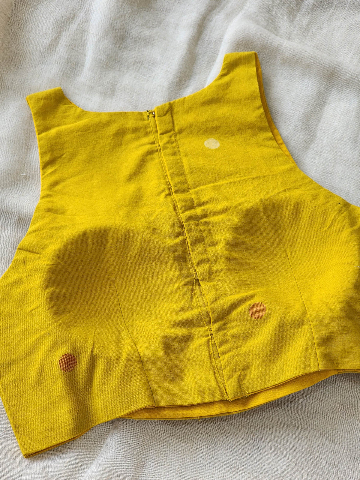 Mustard Purple Cotton Blouse