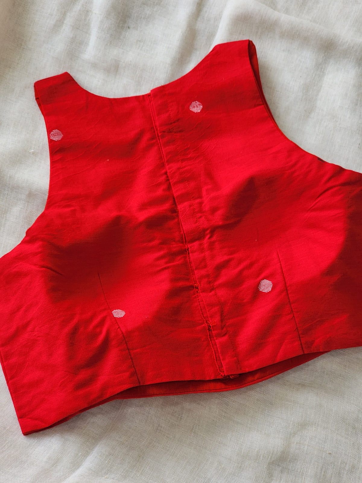 Red Cotton Blouse