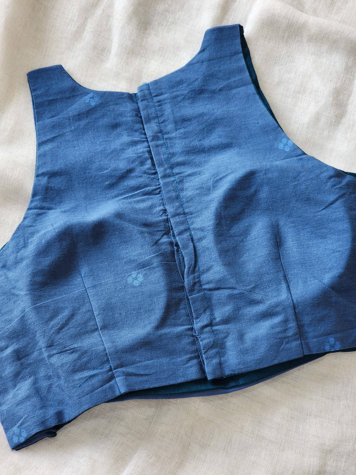 Dark Blue Cotton Blouse