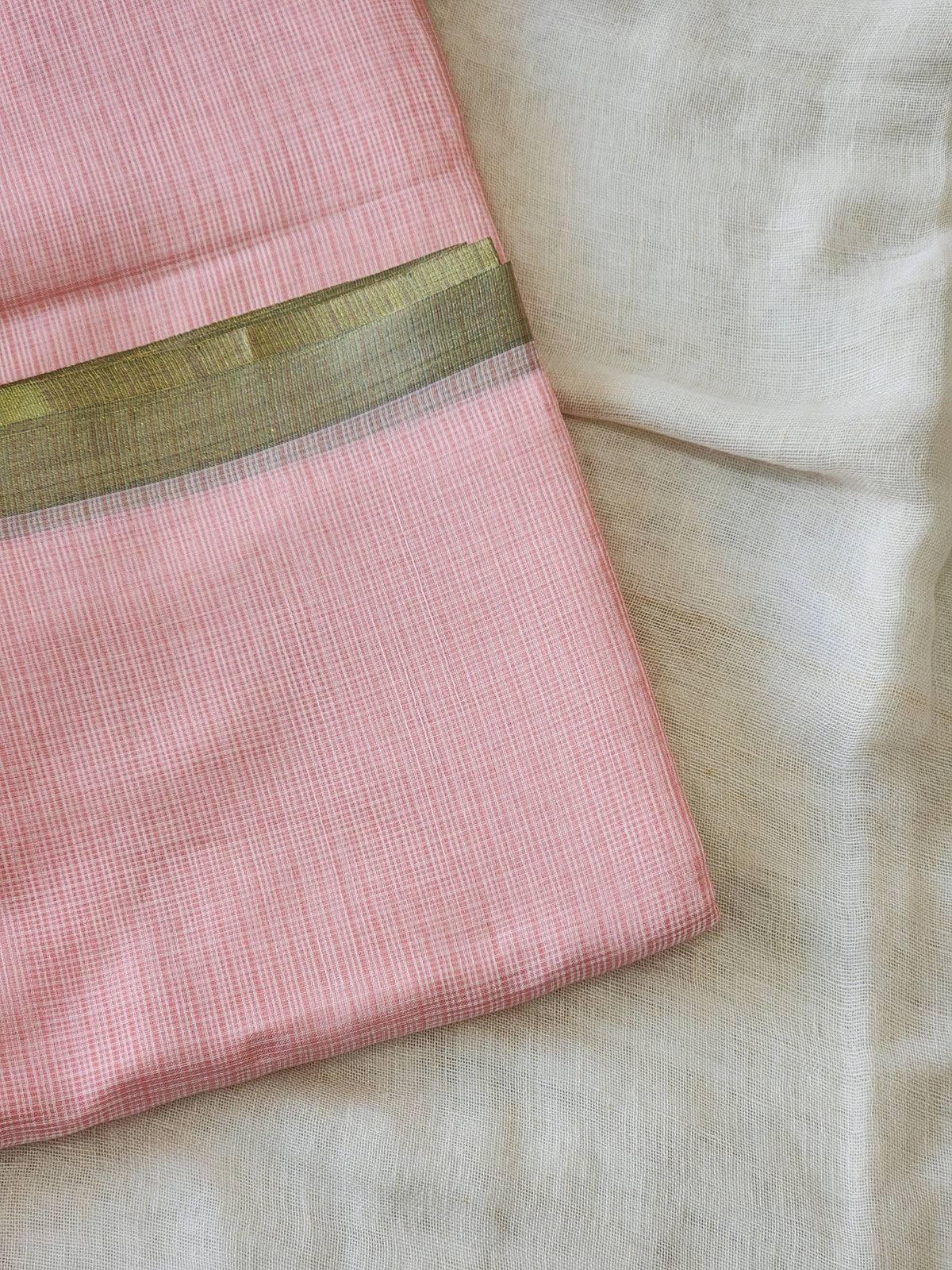 Baby Pink Kota Silk Saree