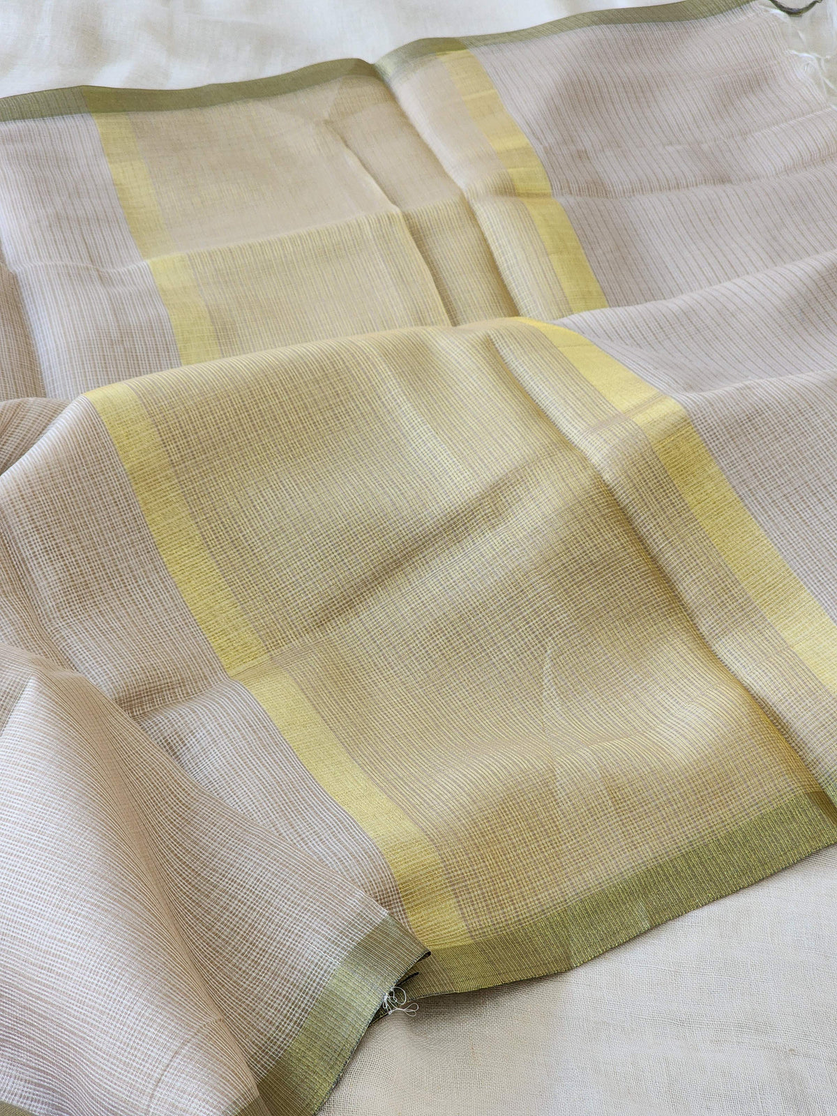 Light Gold Kota Silk Saree