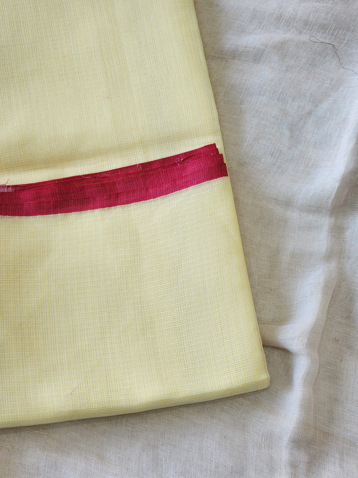 Pastel Yellow Kota Cotton Saree