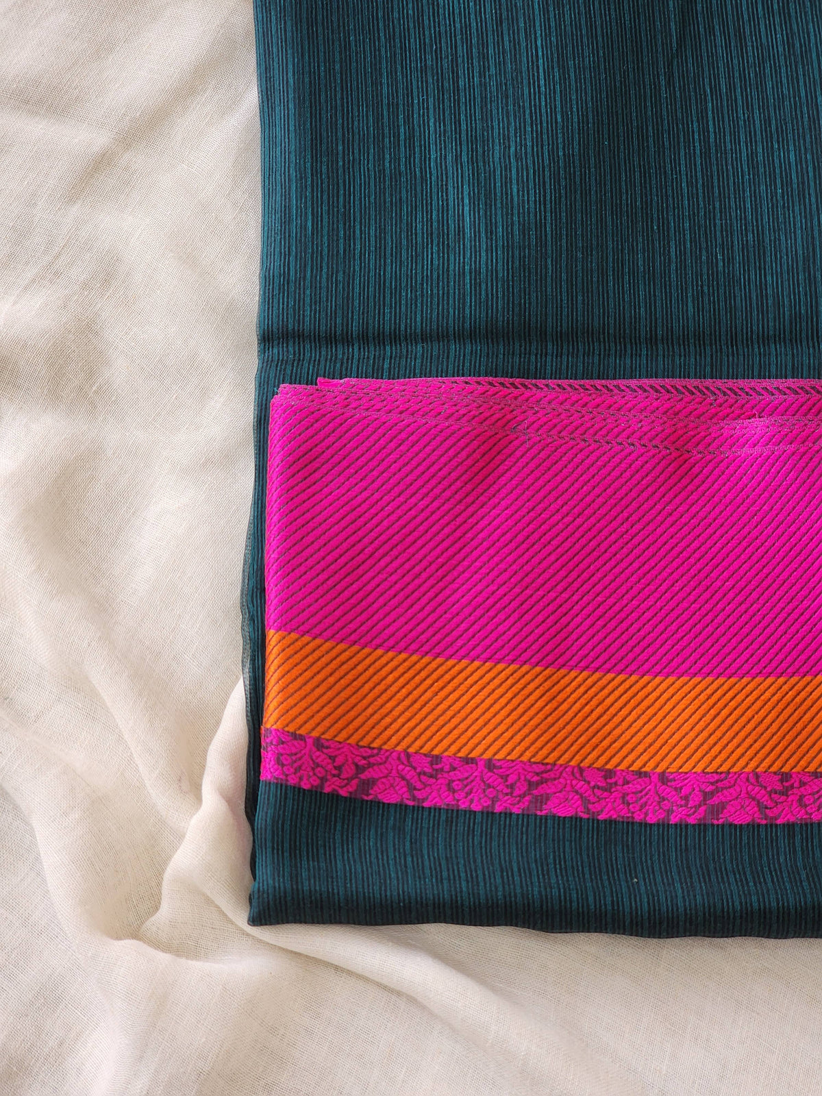 Bottle Green Kota Silk Saree