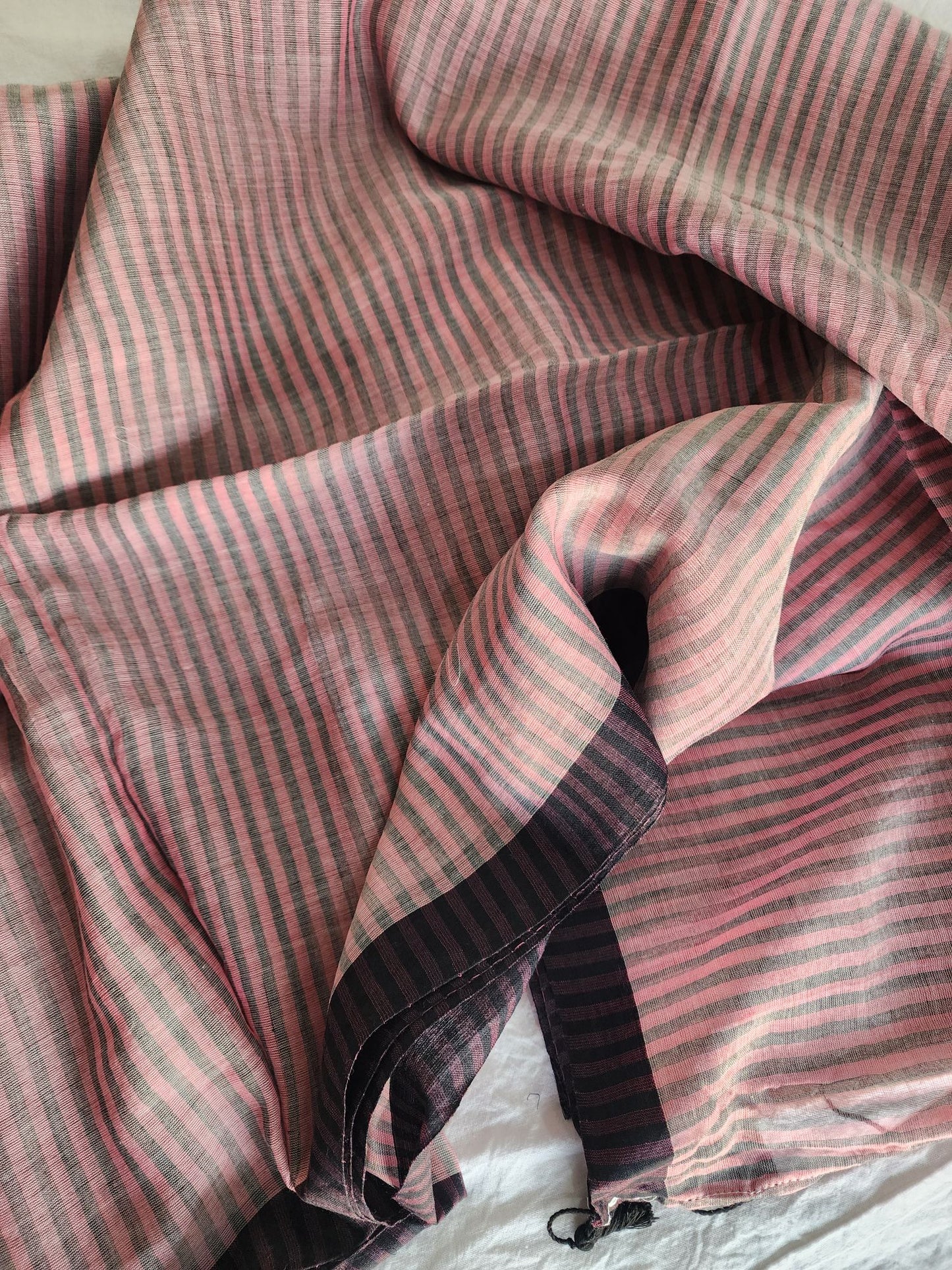 Pink Cotton Handloom Saree