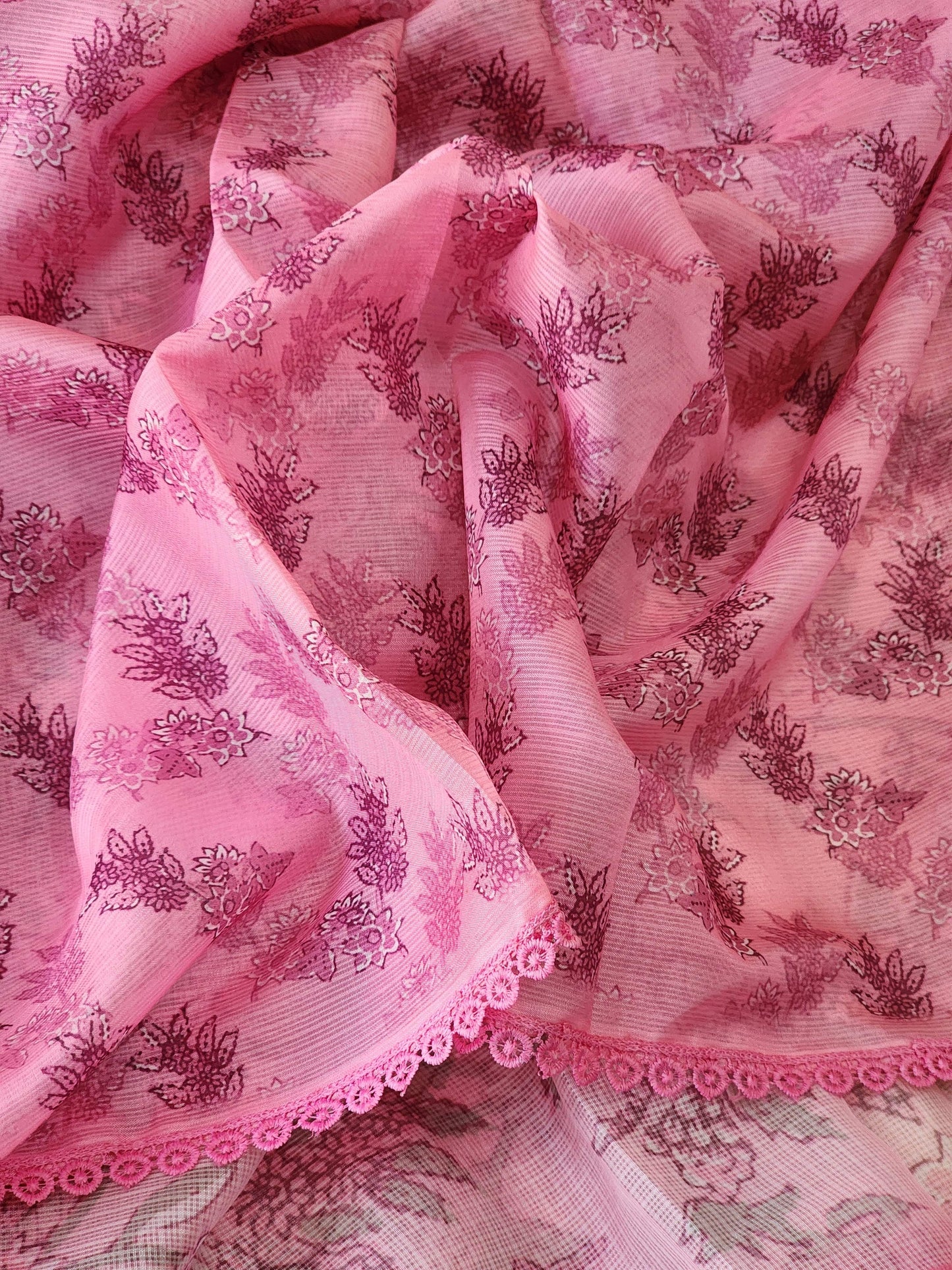 Pink Kota Silk Saree