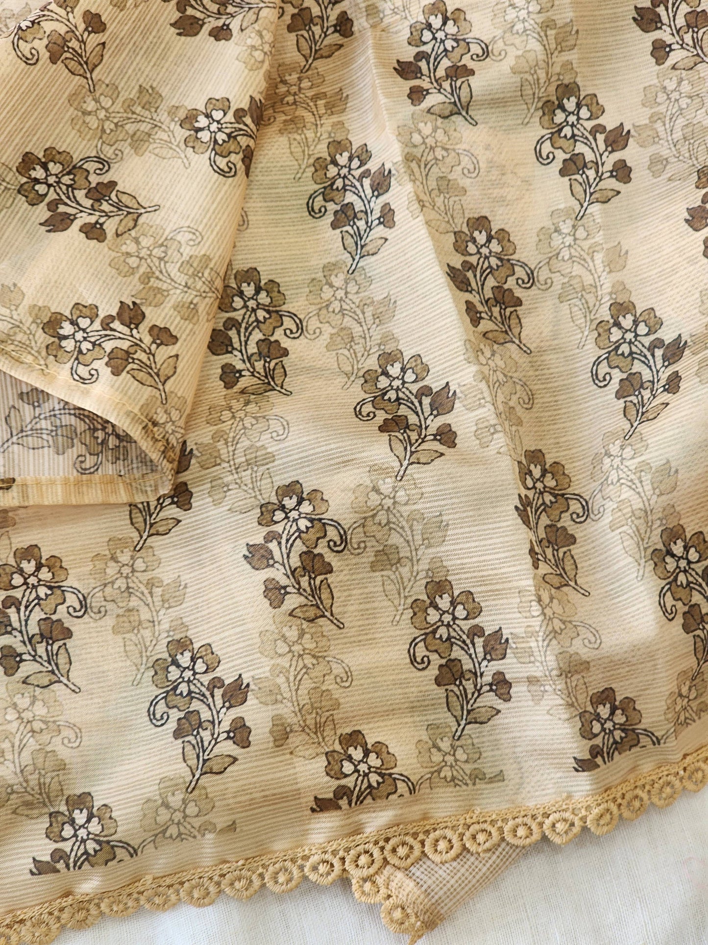 Brown Kota Silk Saree