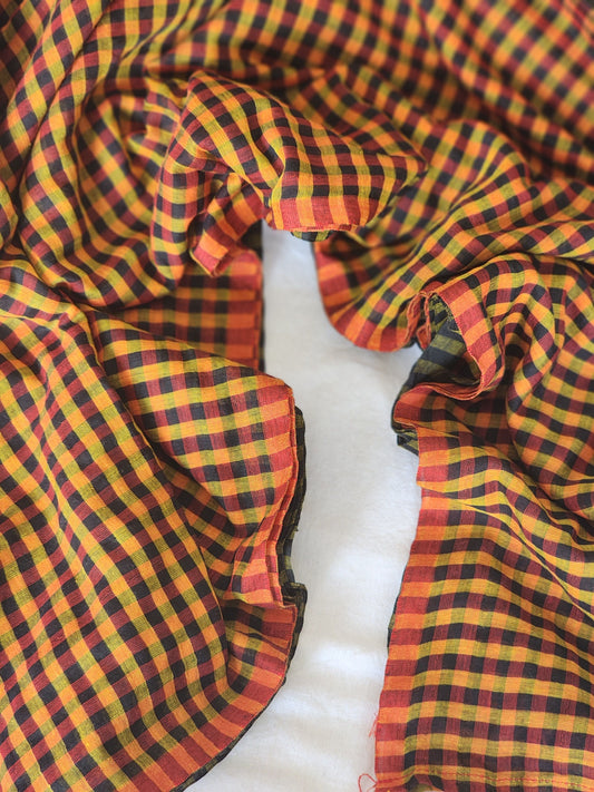 Black & Yellow Cotton Handloom Saree