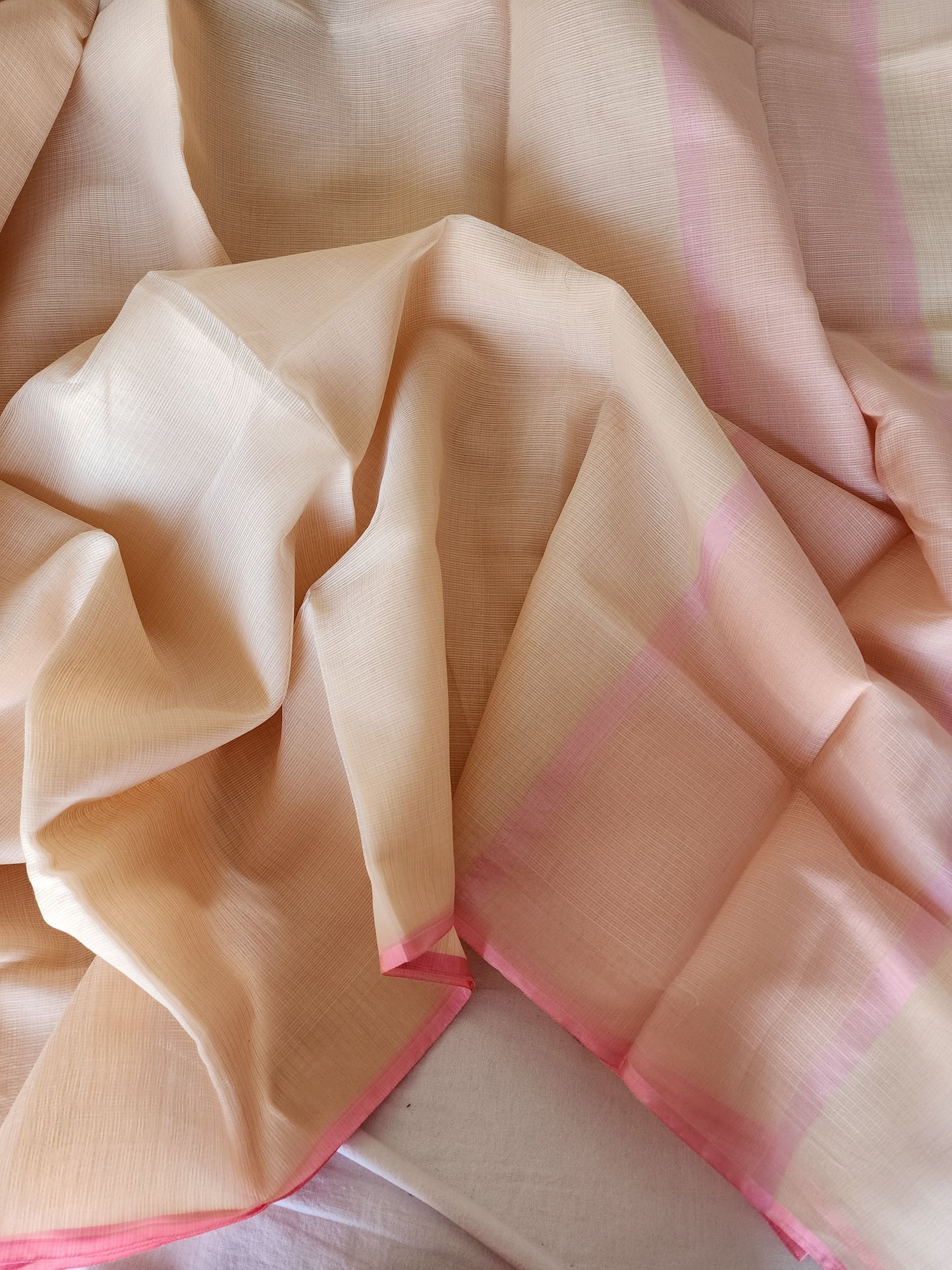 Cream kota silk saree