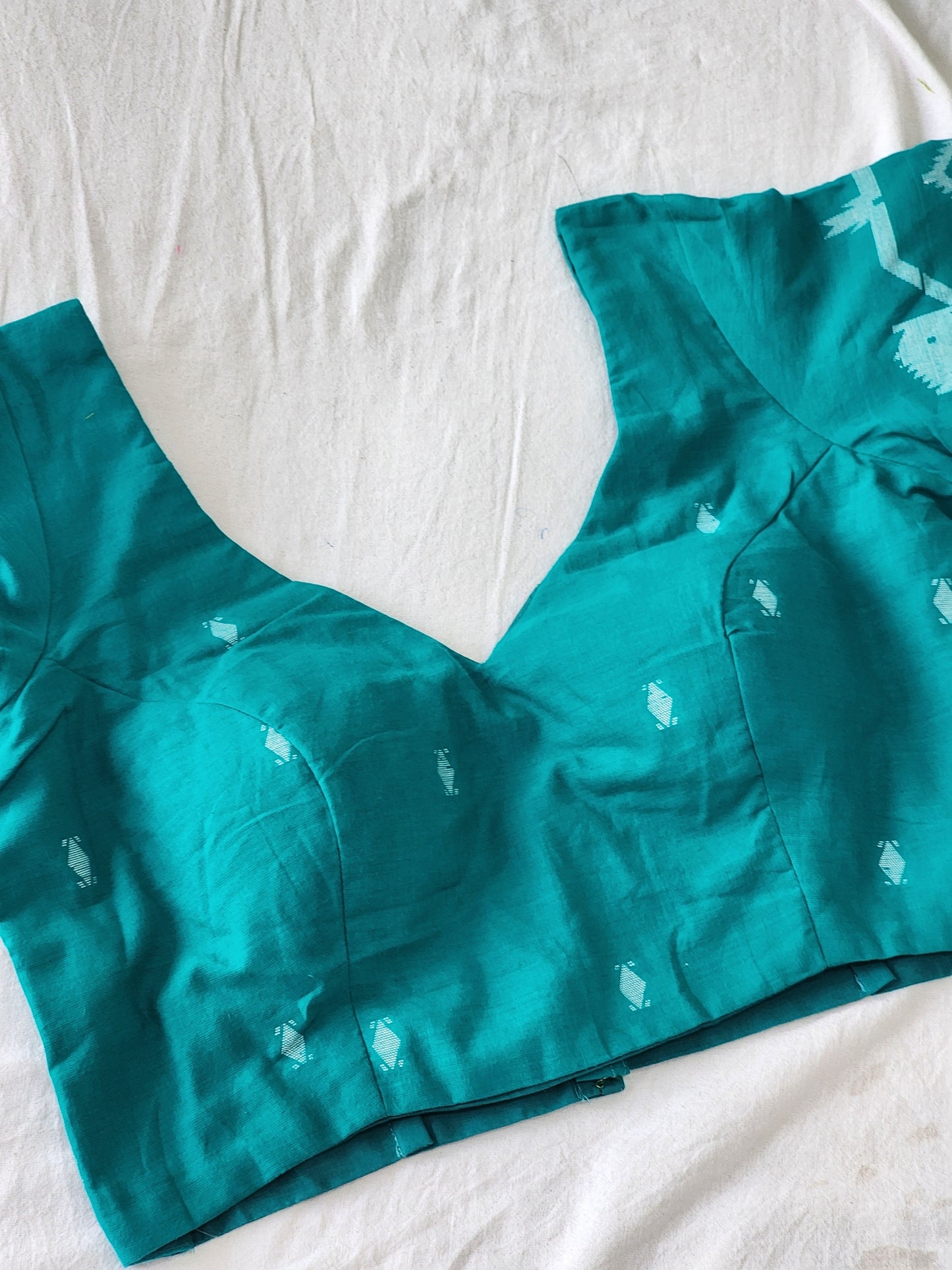 Sea green cotton blouse
