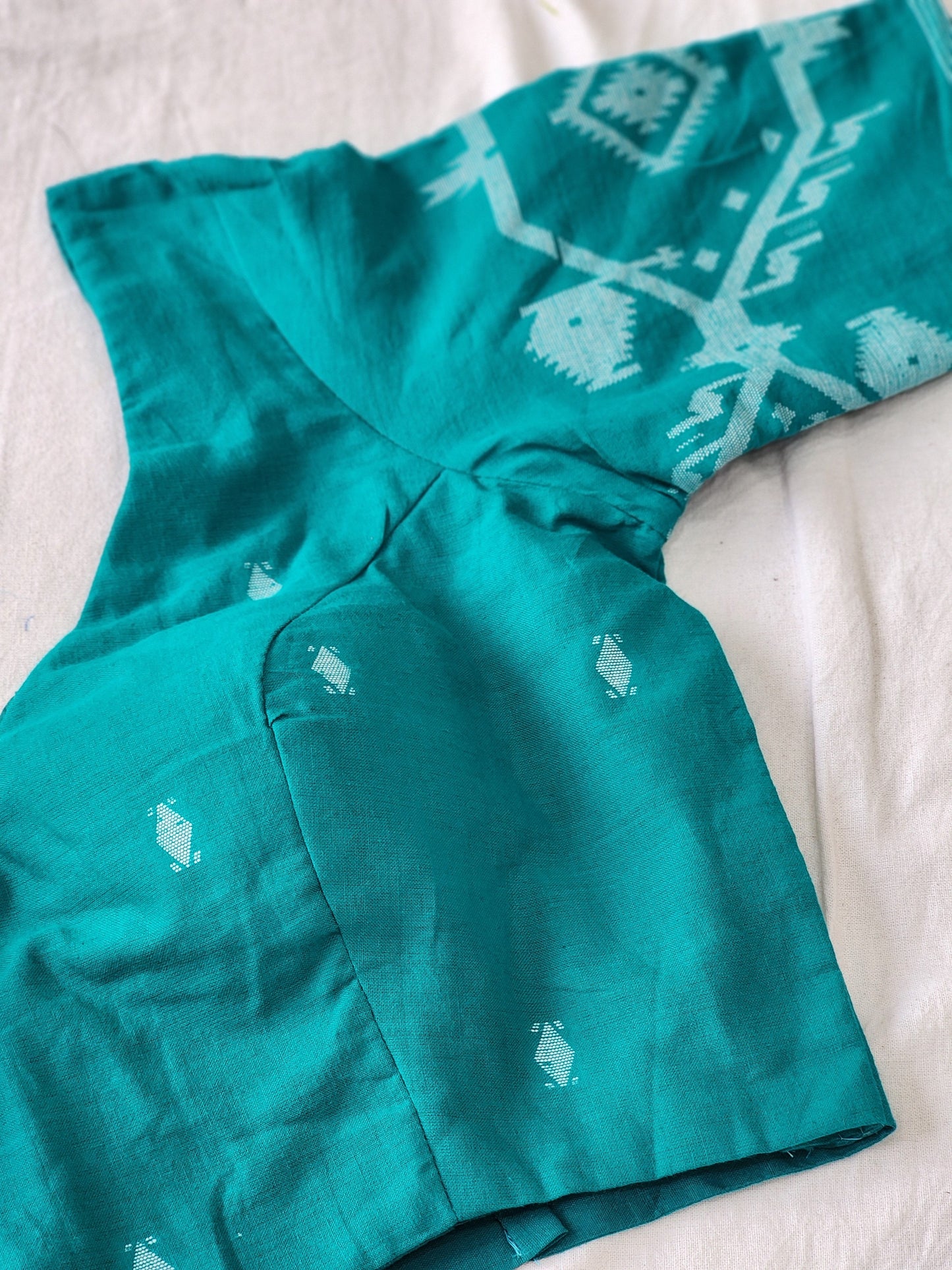 Sea green cotton blouse