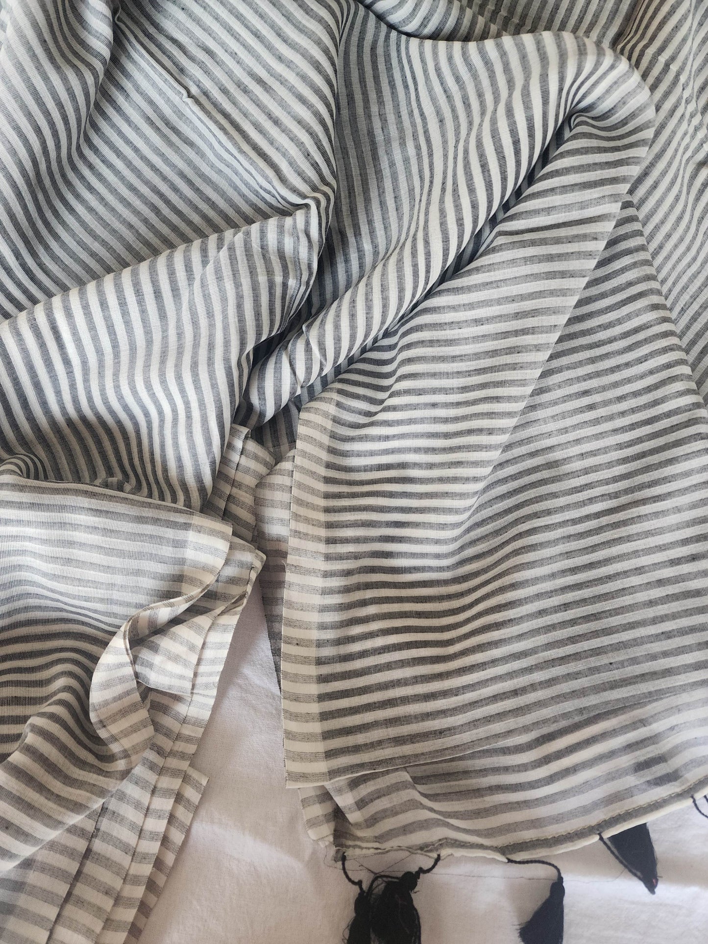 Black Cotton Handloom Saree