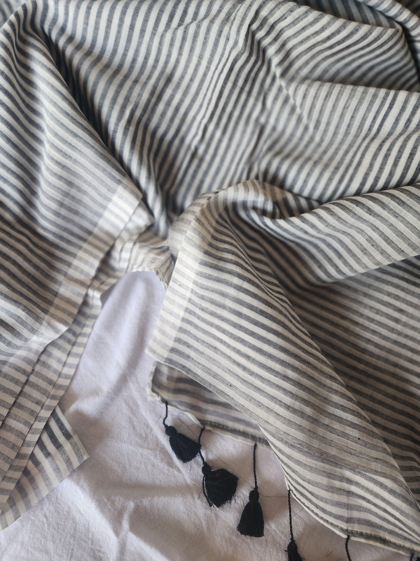 Black Cotton Handloom Saree