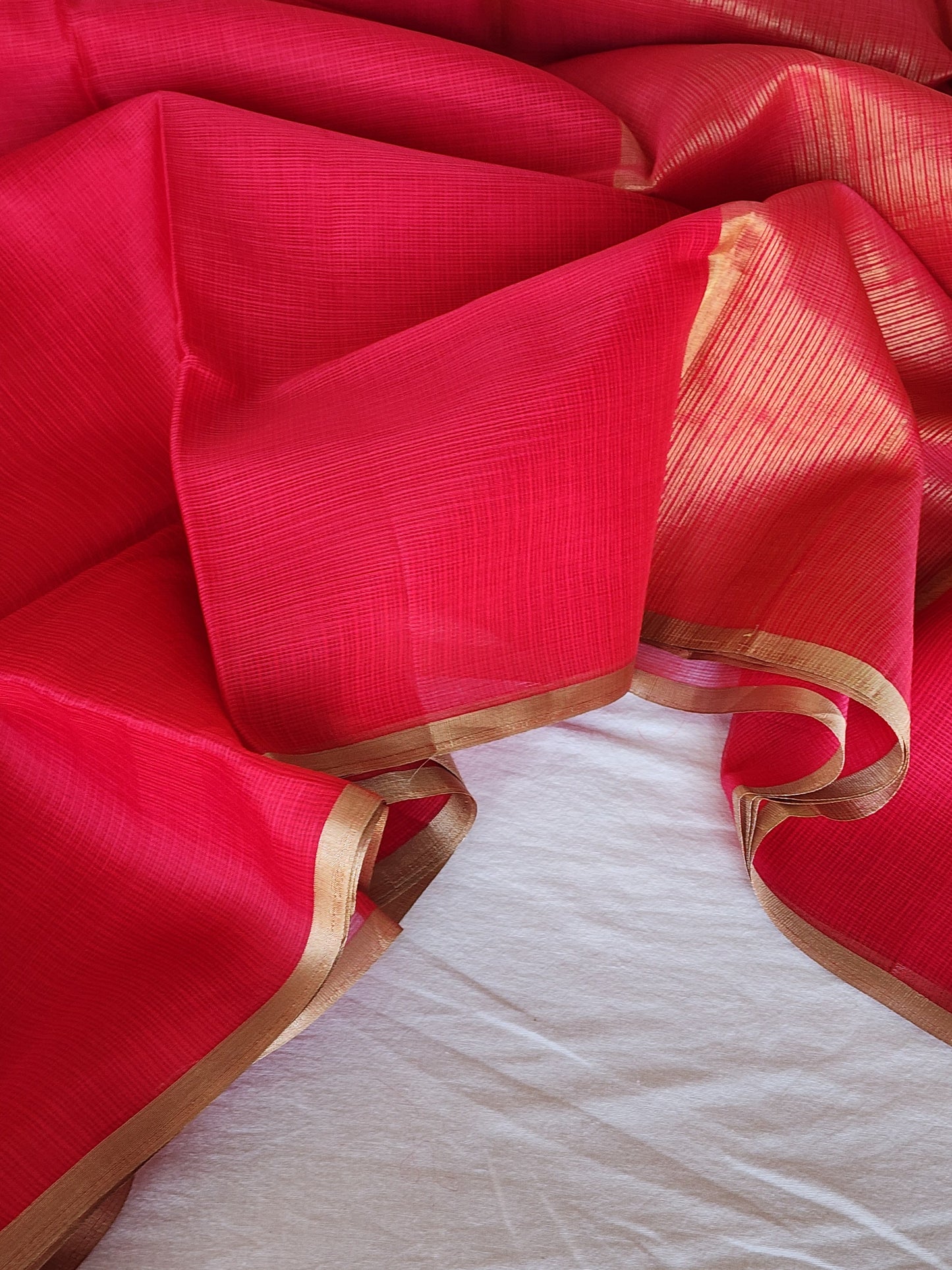Pink kota cotton saree