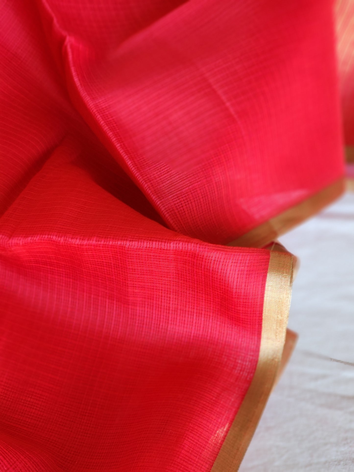 Pink kota cotton saree