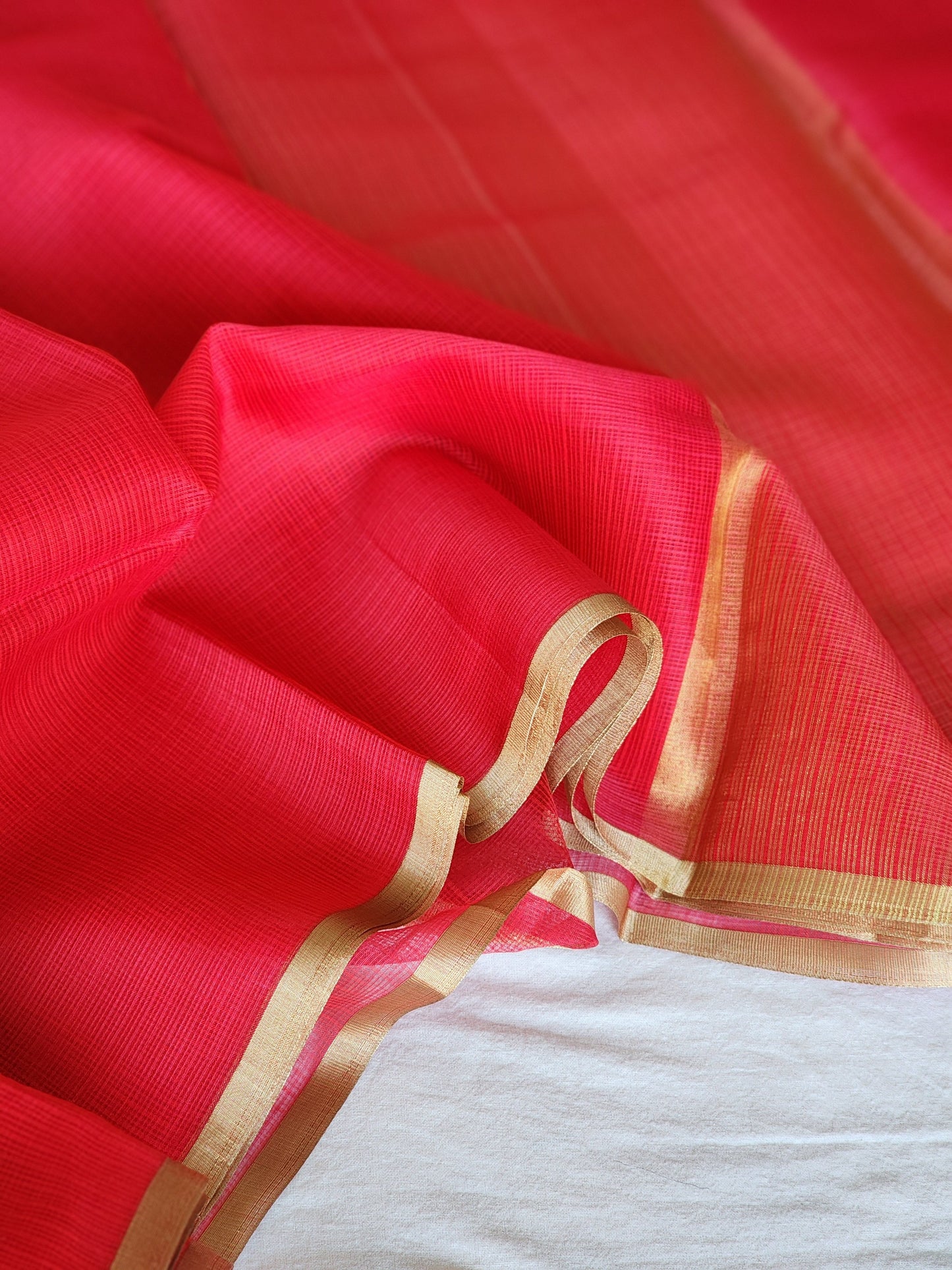 Pink kota cotton saree