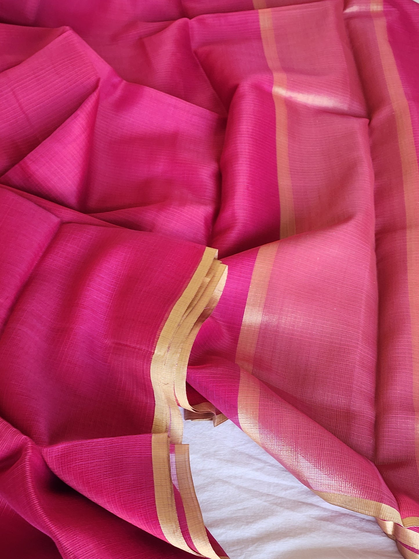 Purple Pink kota cotton saree