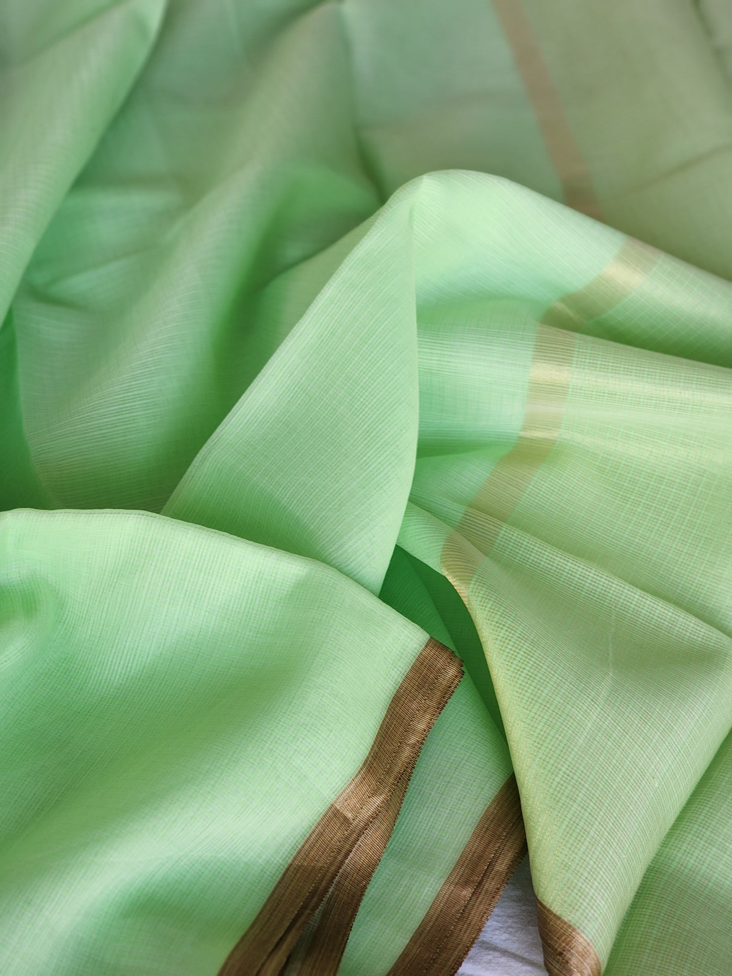 Green kota cotton saree
