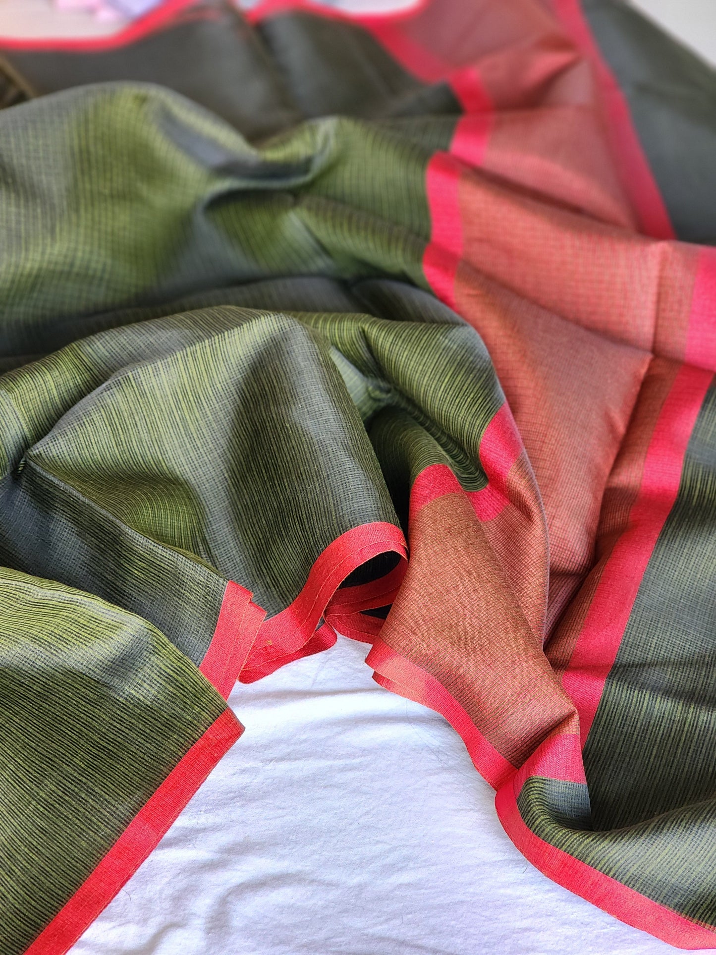 Mehendi Green kota cotton saree