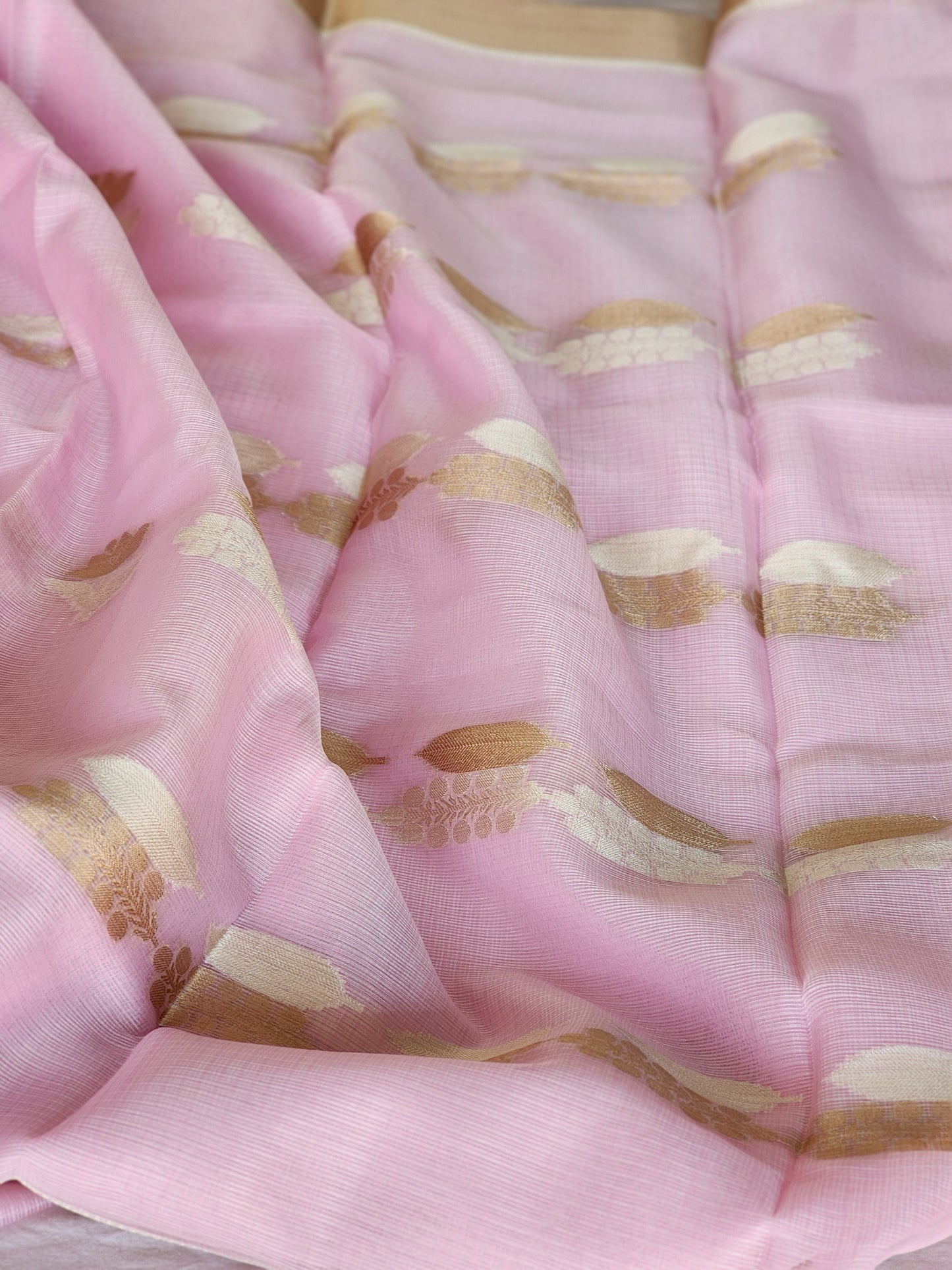 Pink Kota Silk Saree