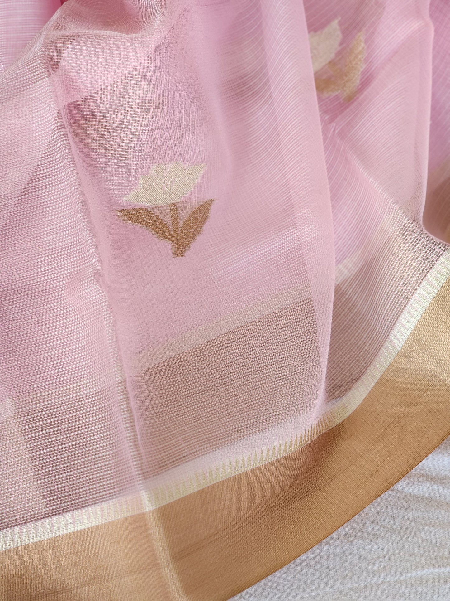 Pink Kota Silk Saree
