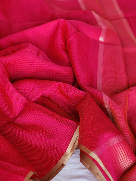 Rani Pink Kota Silk Saree