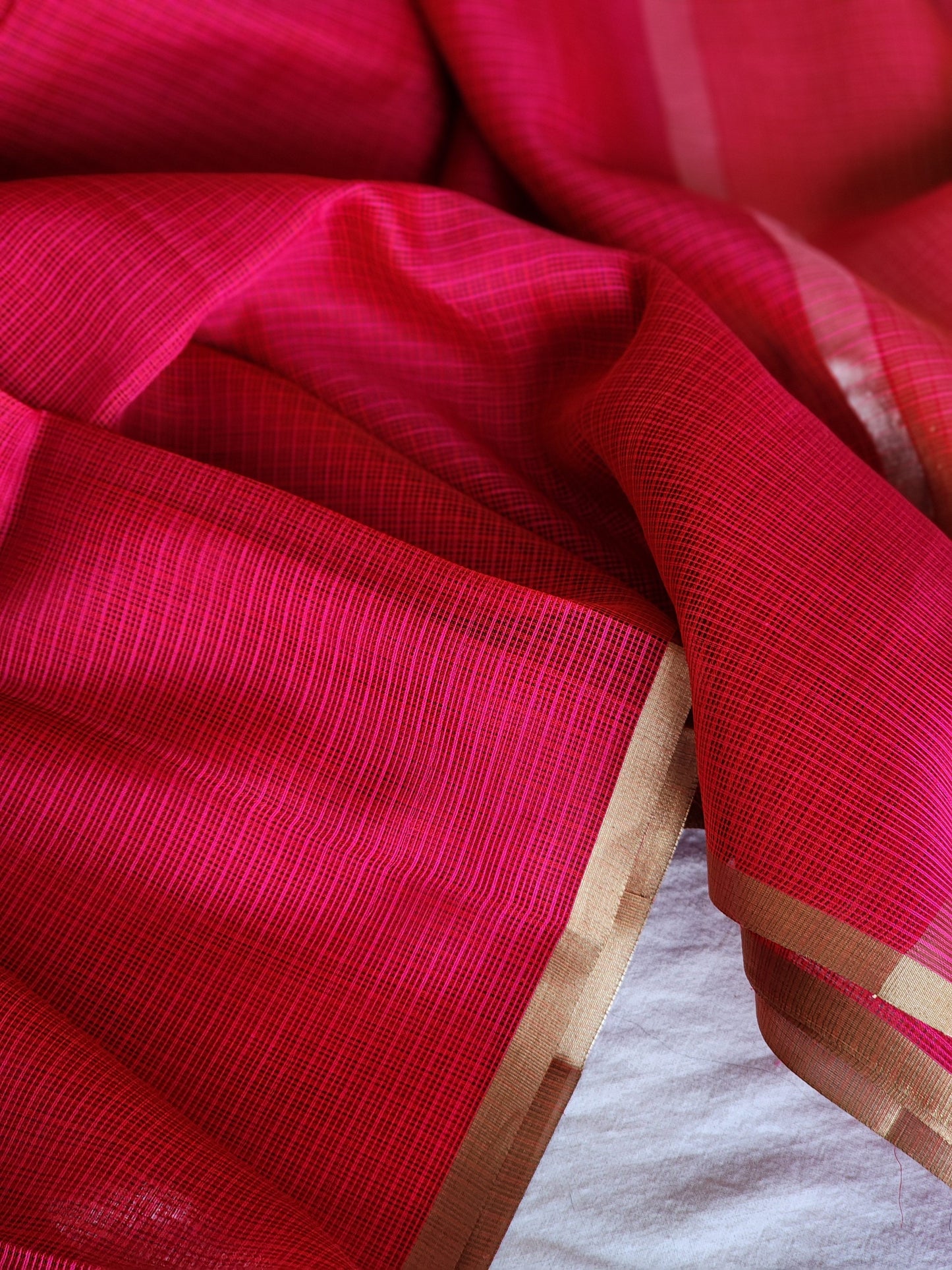 Rani Pink Kota Silk Saree