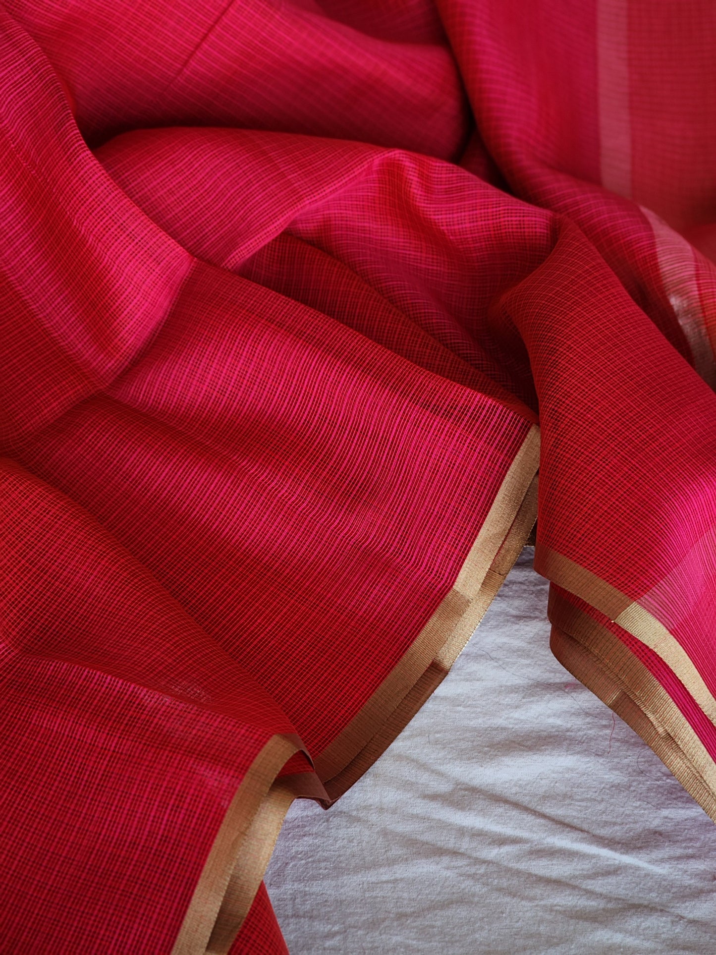 Rani Pink Kota Silk Saree