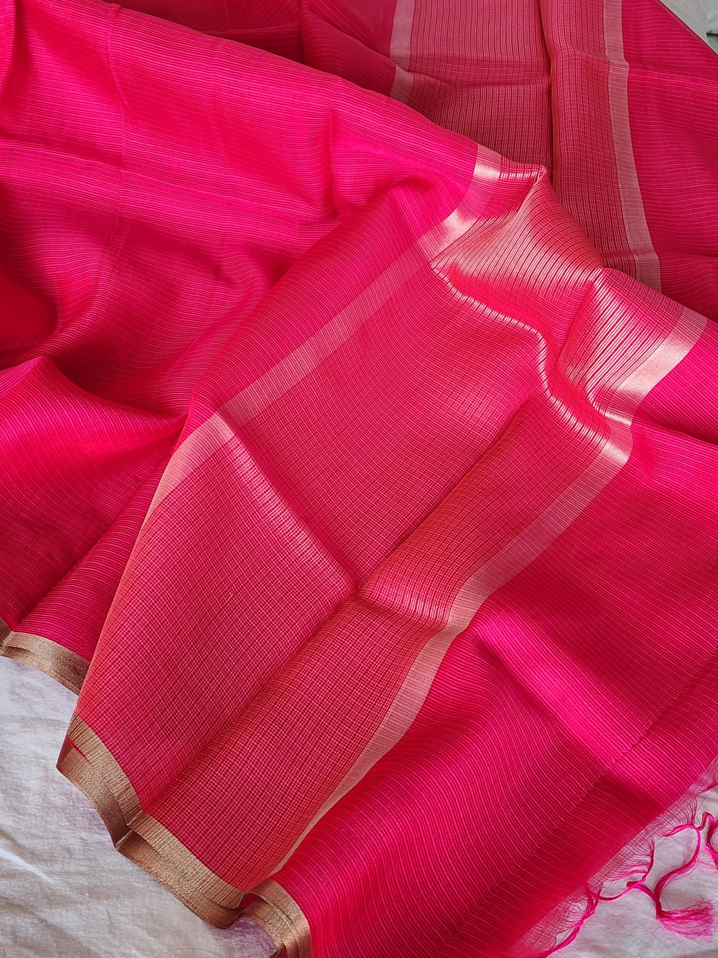 Pink Kota Silk Saree