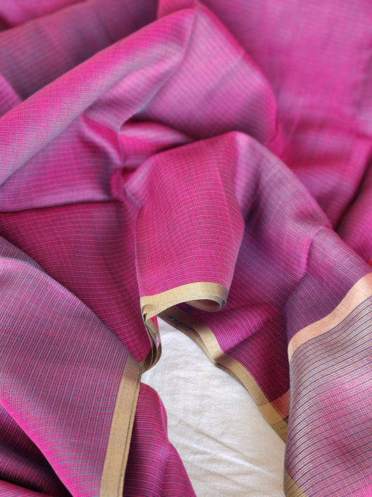 Purple Kota Silk Saree