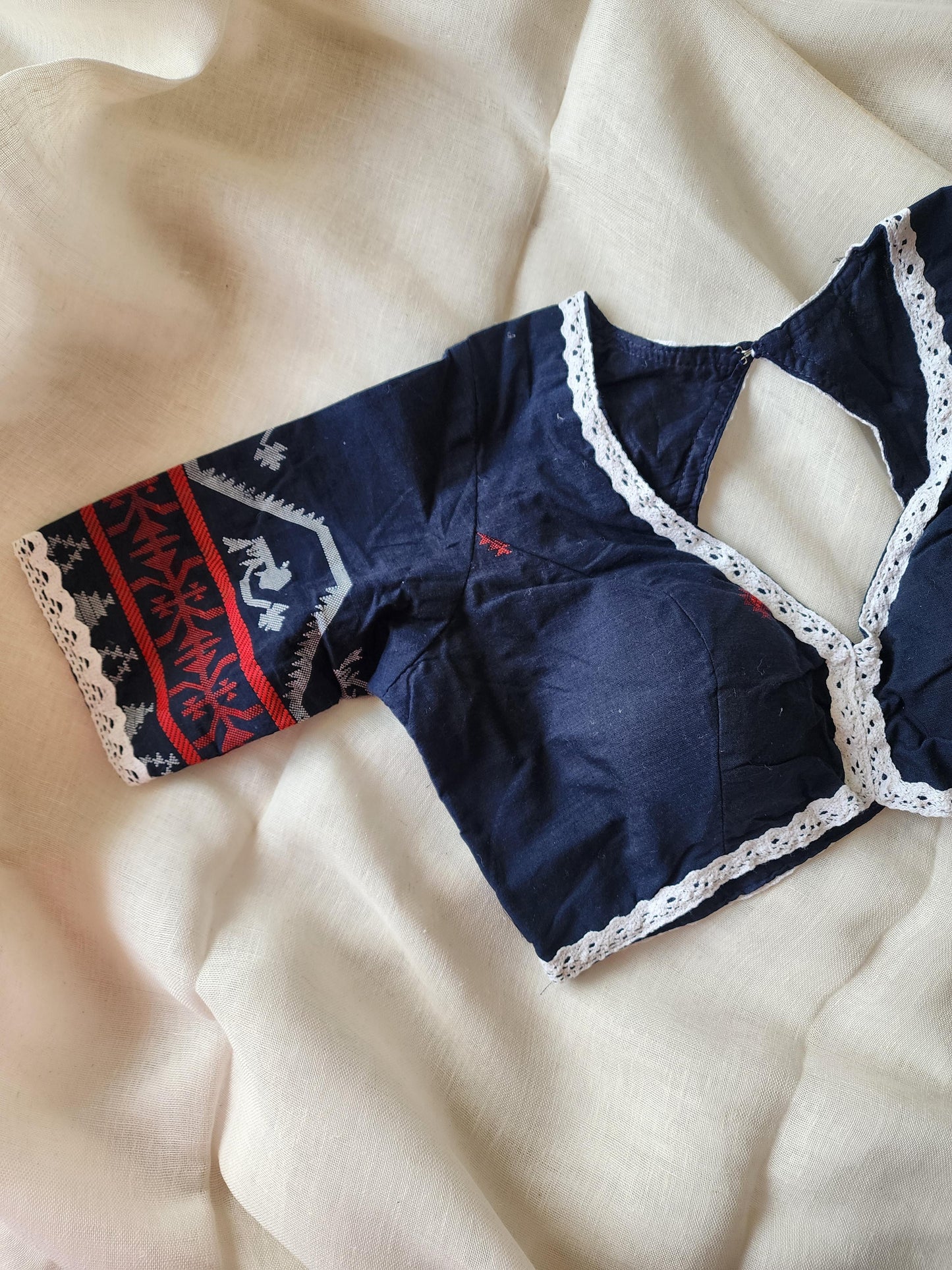 Dark Blue cotton blouse