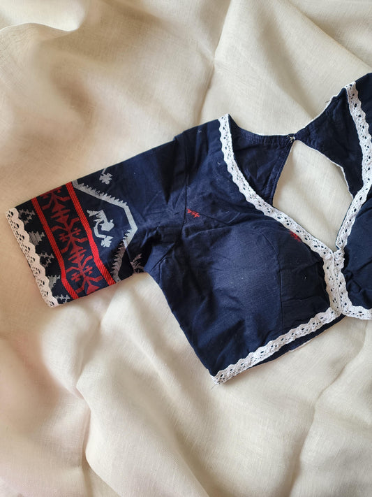 Dark Blue cotton blouse