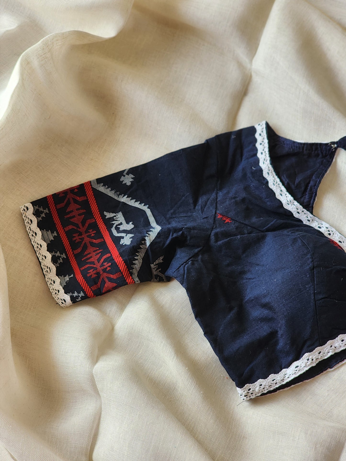 Dark Blue cotton blouse