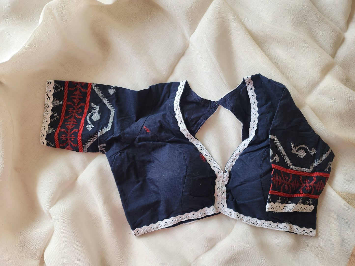 Dark Blue cotton blouse