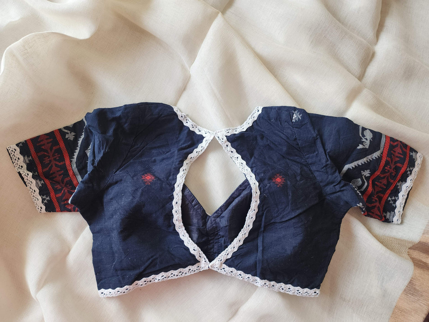 Dark Blue cotton blouse