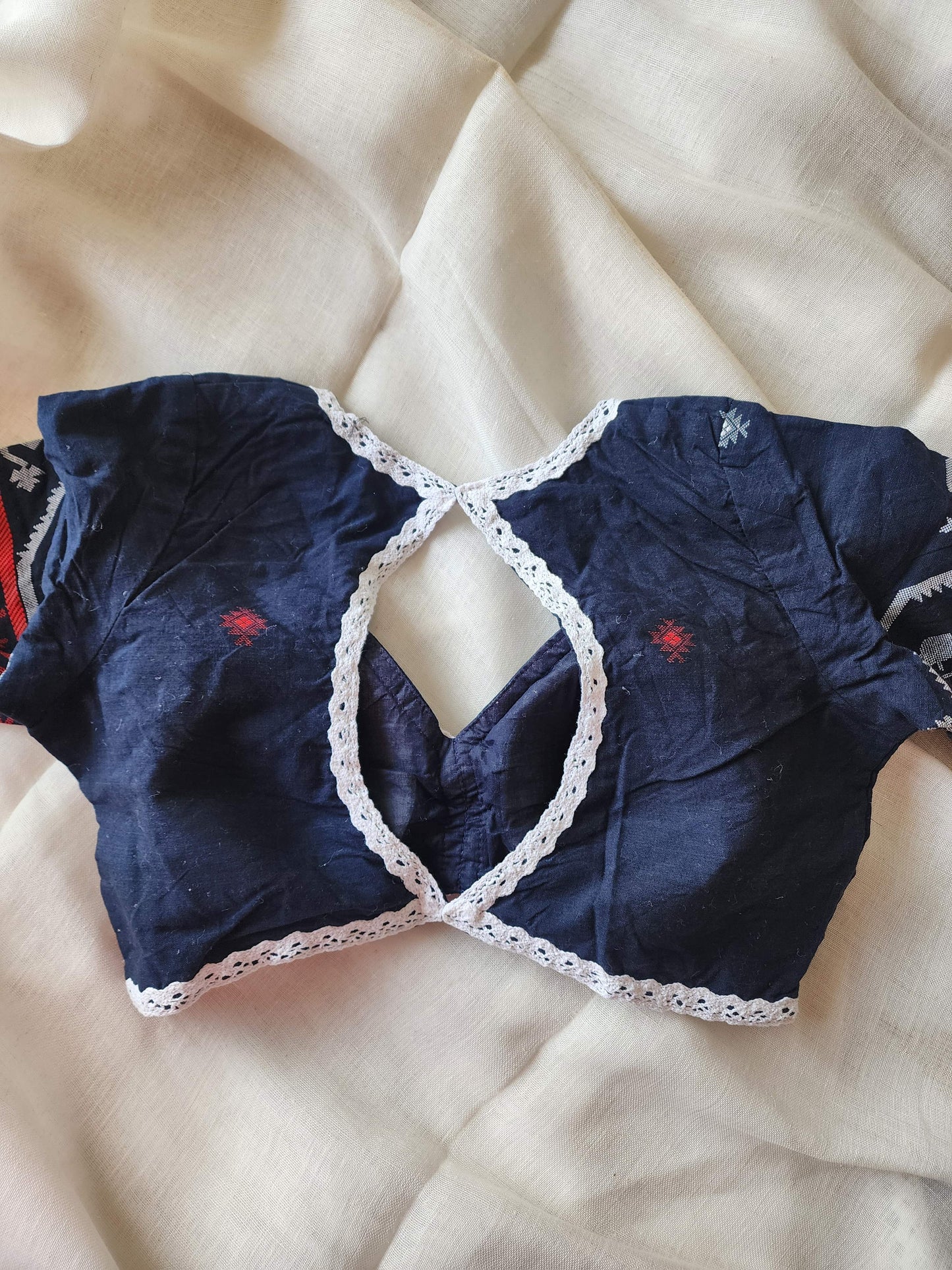 Dark Blue cotton blouse