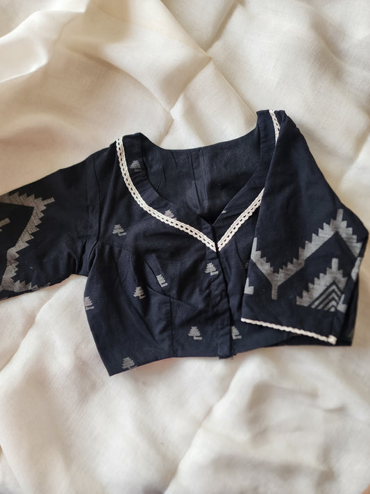 Black cotton blouse