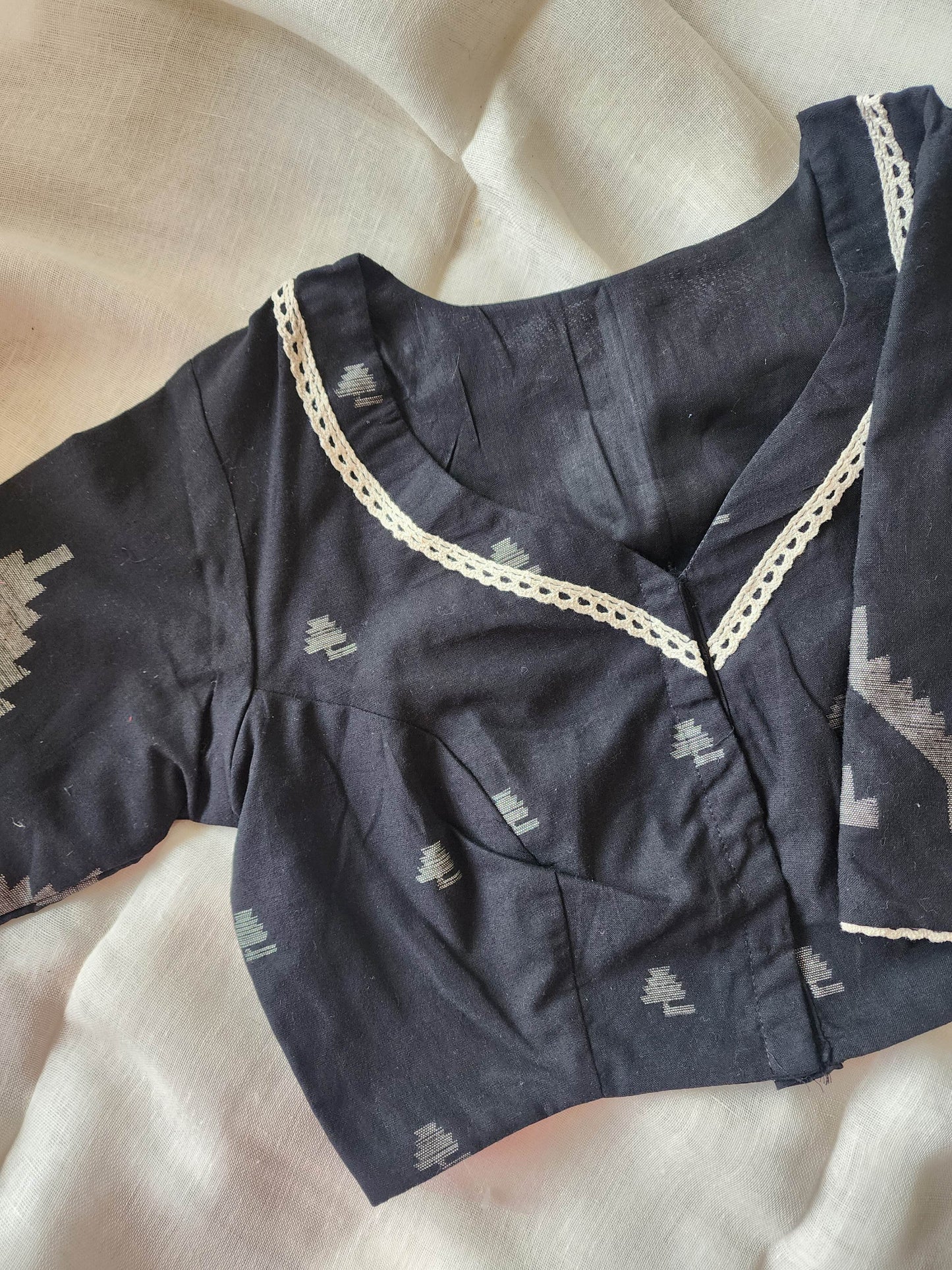 Black cotton blouse