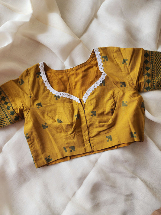 Mustard cotton blouse