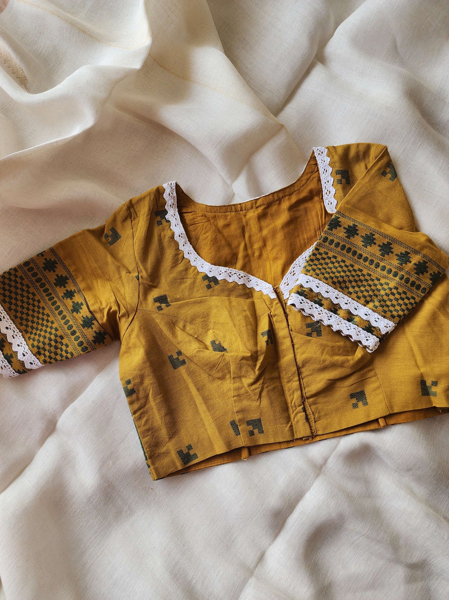 Mustard cotton blouse