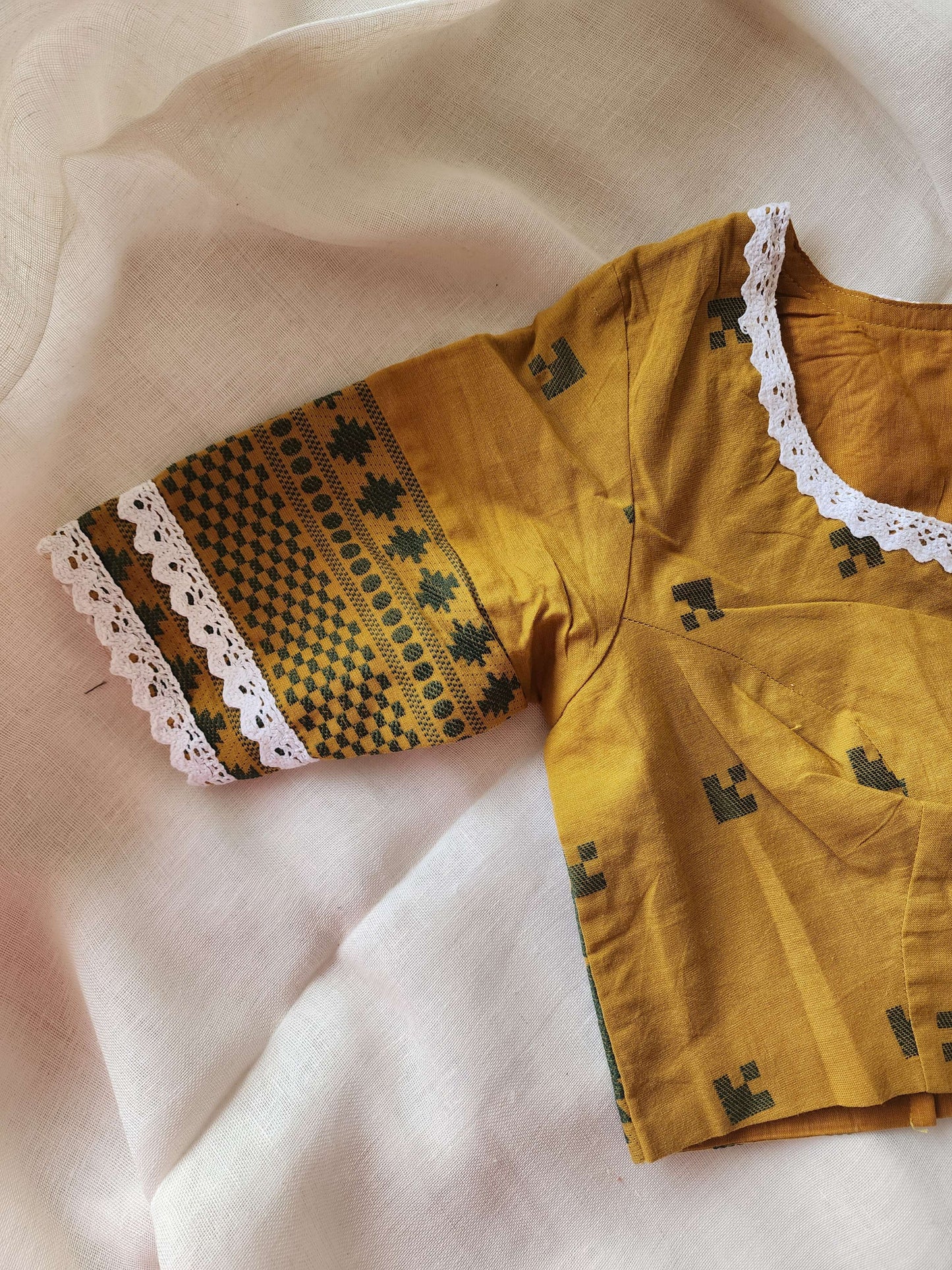 Mustard cotton blouse