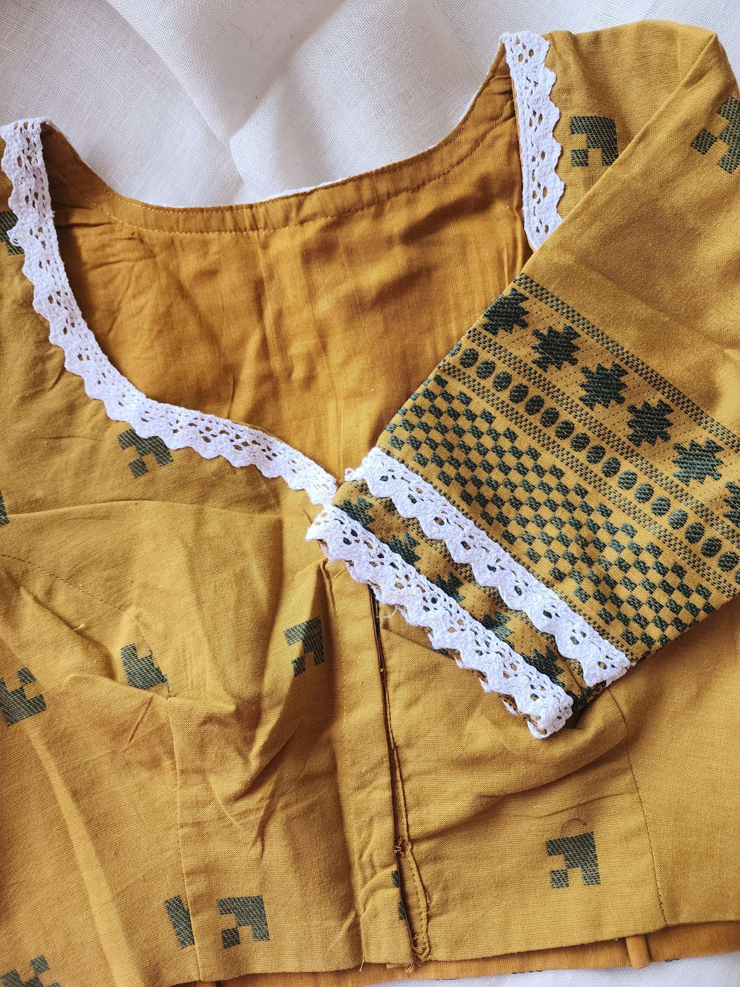 Mustard cotton blouse