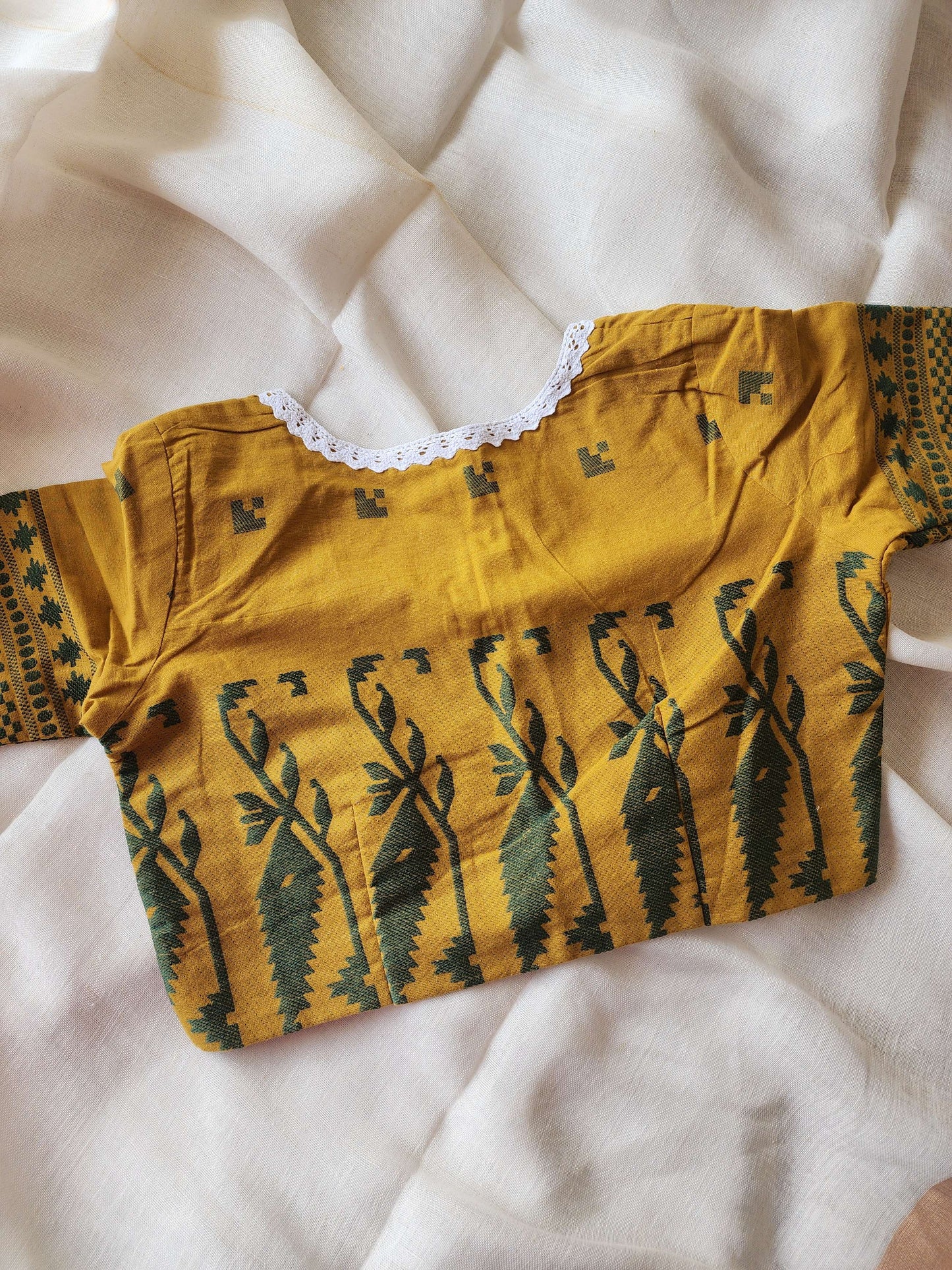 Mustard cotton blouse