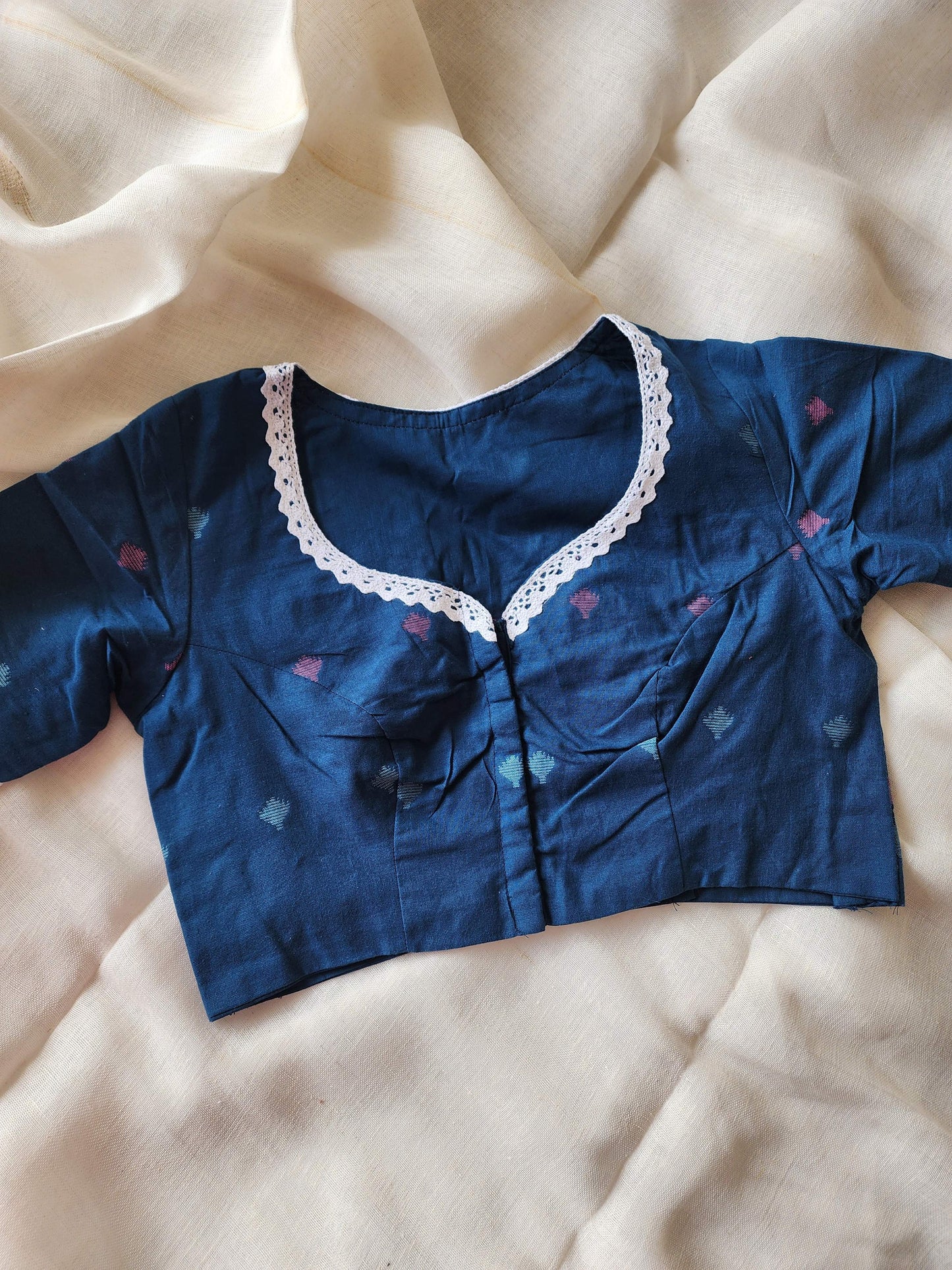Blue cotton blouse