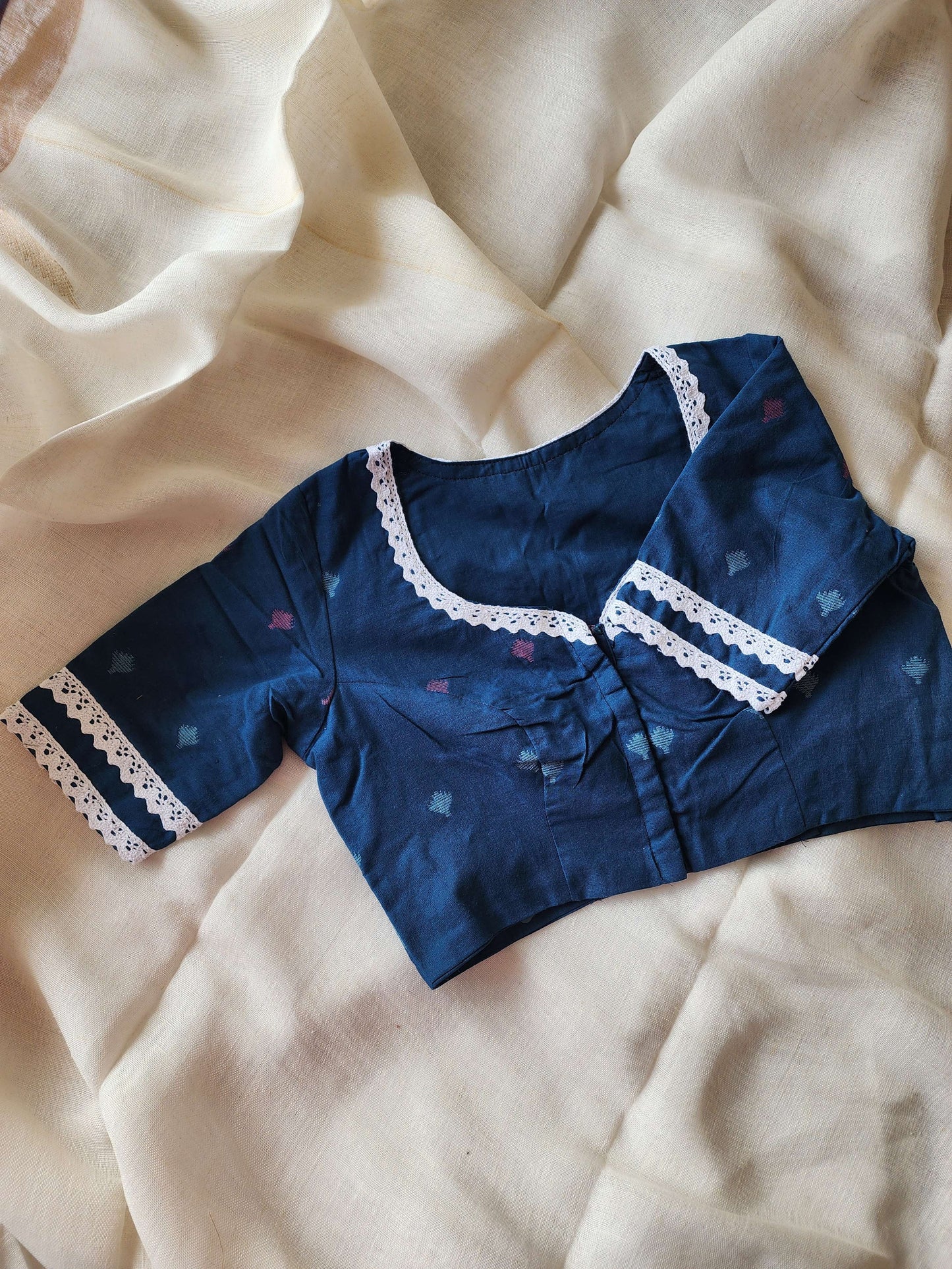 Blue cotton blouse