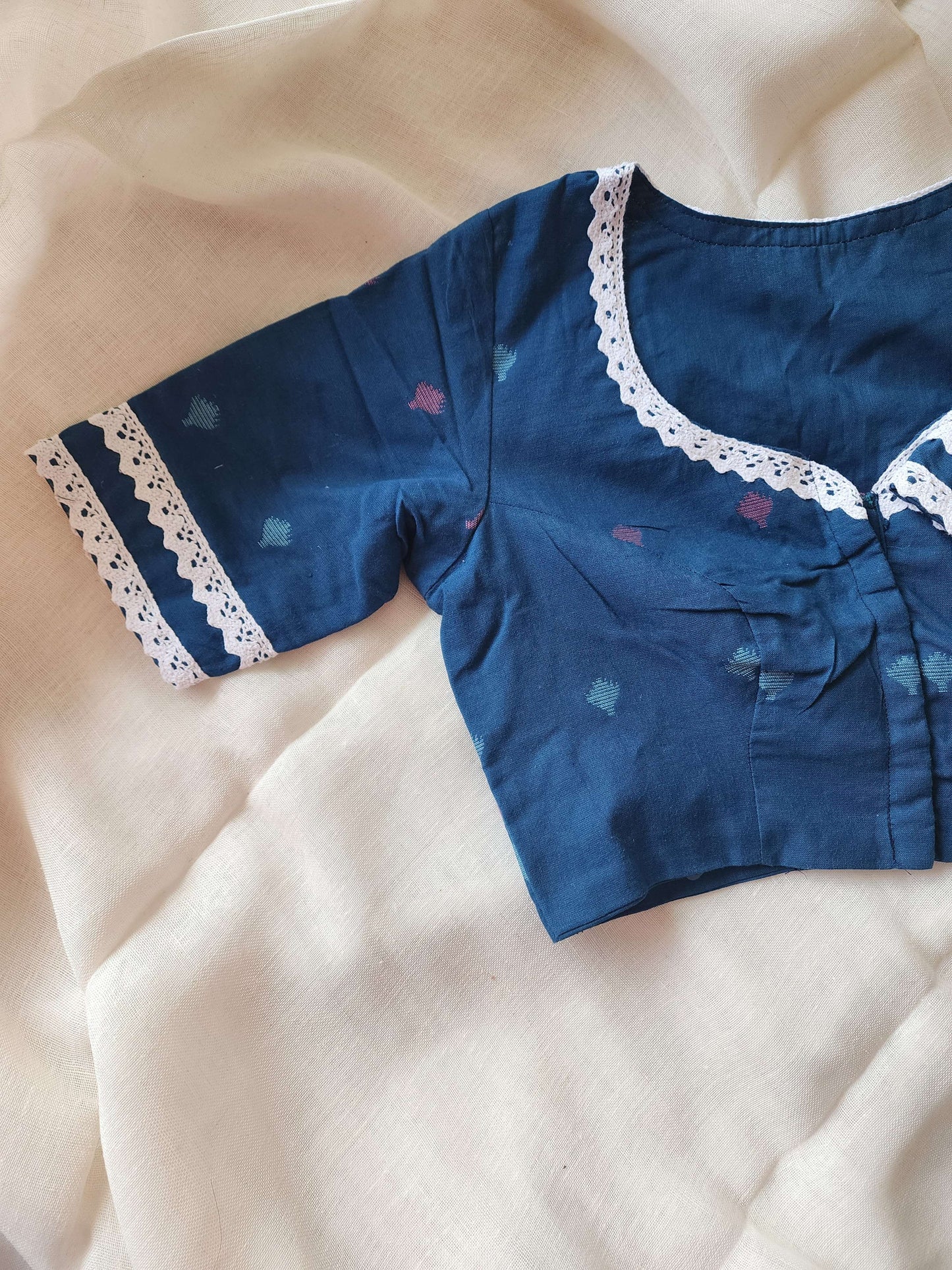 Blue cotton blouse