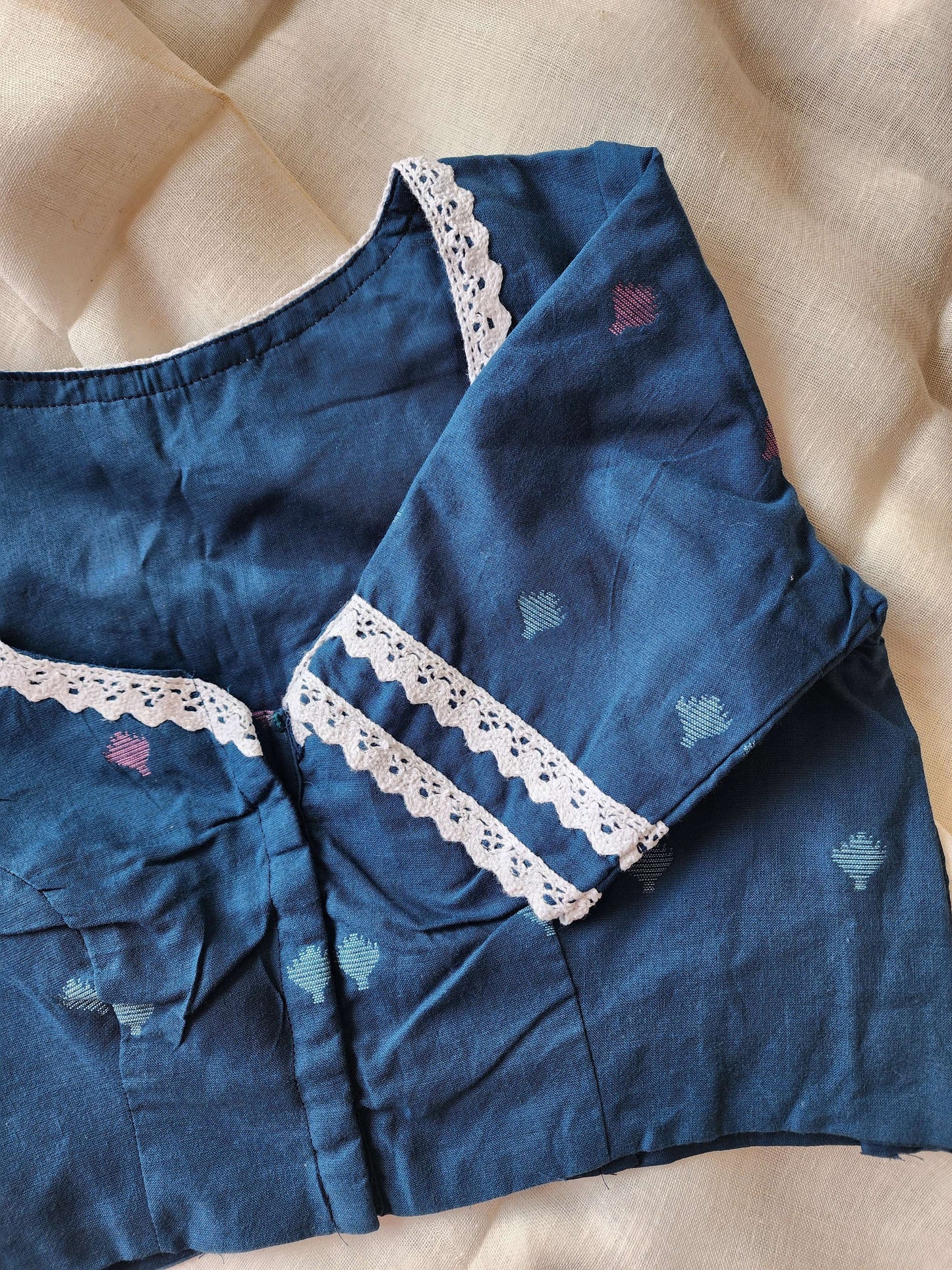 Blue cotton blouse