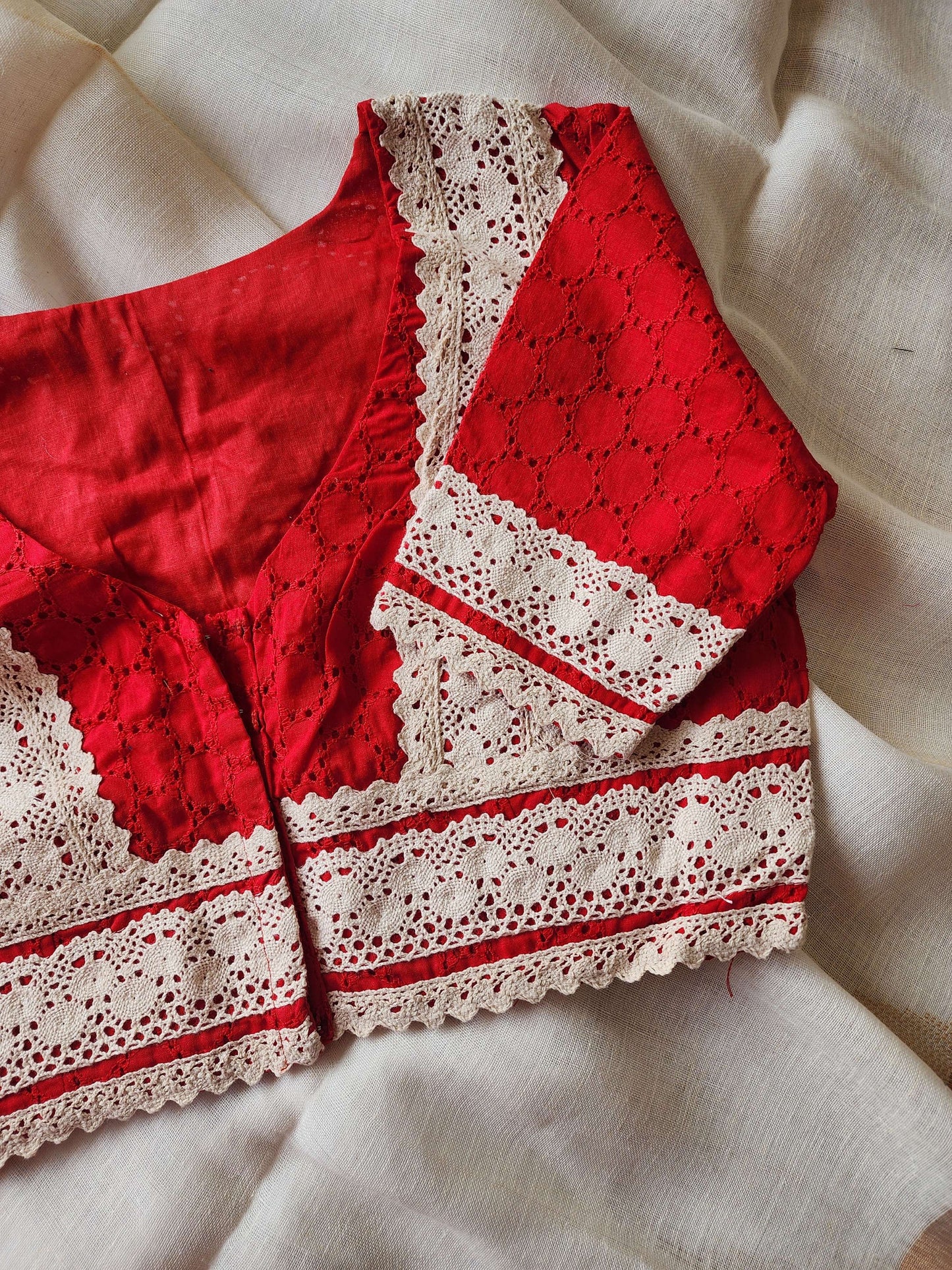 Red cotton blouse