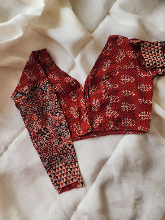 Maroon cotton blouse